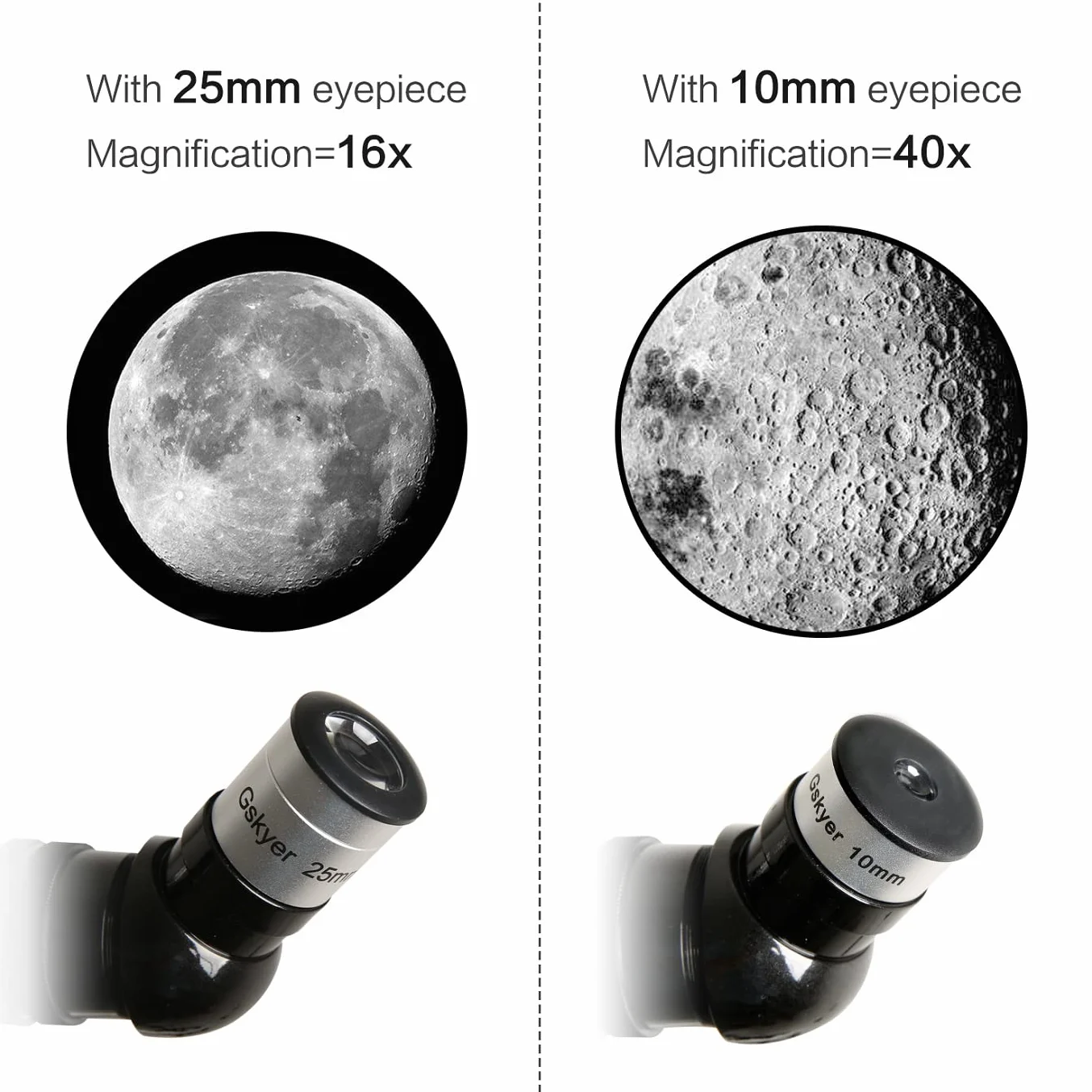 Gskyer Teleskop 70 mm 400 mm AZ-Mount Astronomiczny Refrakcyjny dla Dzieci i Początkujących