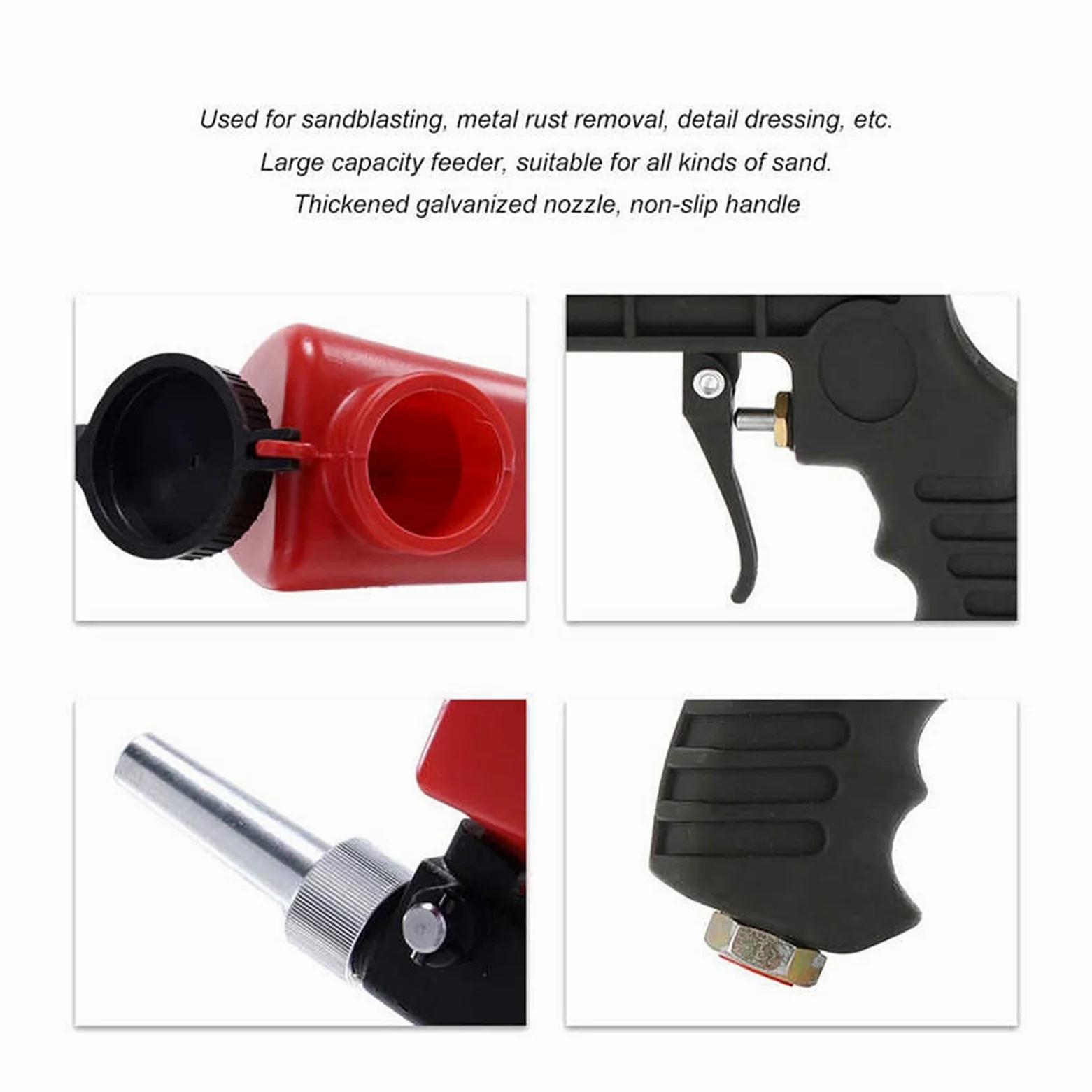 Pistolet natryskowy pistolet pneumatyczny pistolet do piaskowania mała ręczna maszyna do piaskowania narzędzie do piaskowania 90PSI pistolet do malowania regulowana maszyna do natrysku piaskarki