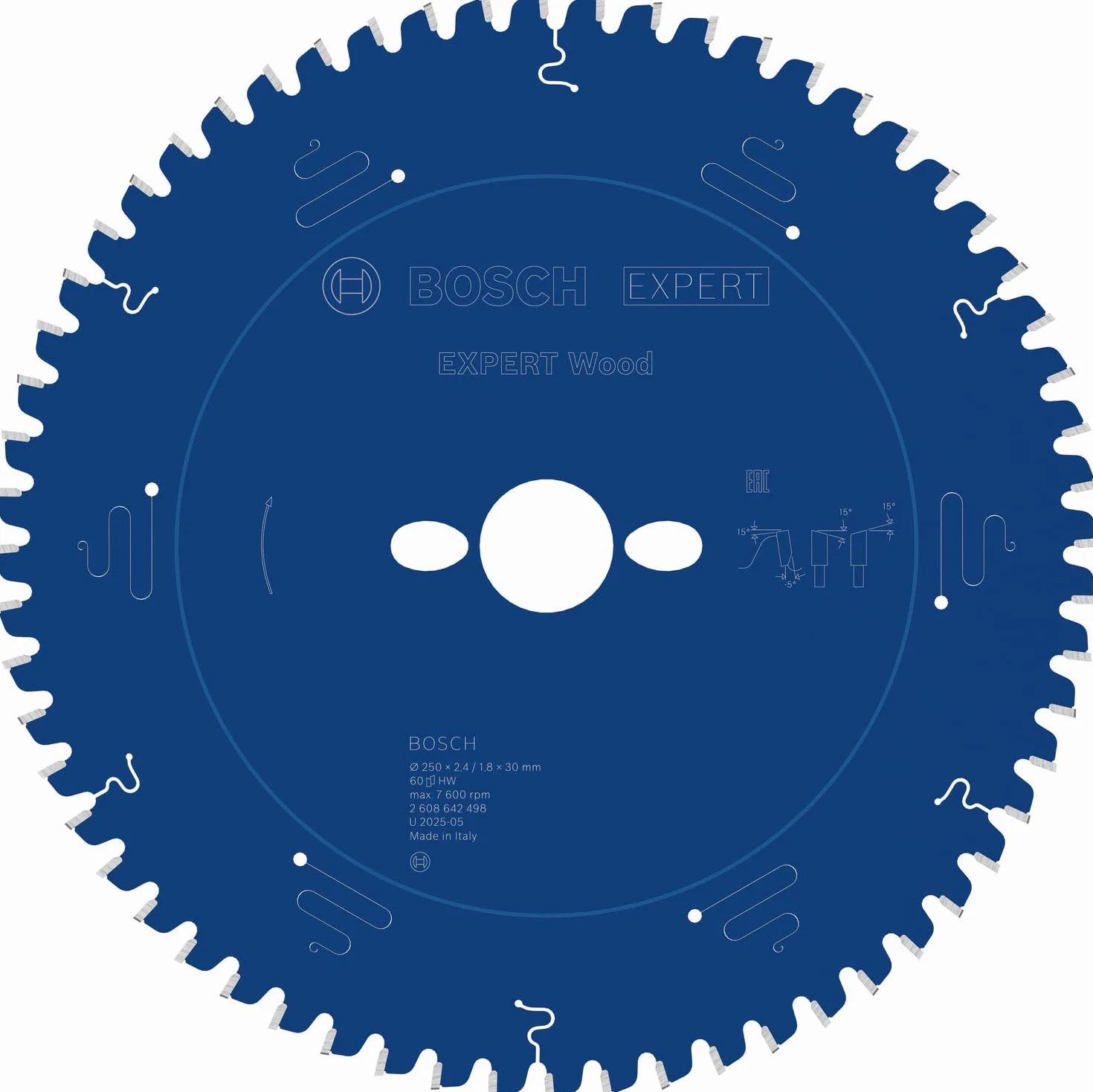 Bosch 1x Tarcza pilarska EXPERT Wood do przewodowych ukośnic (do Miękkie drewno, Ø mm, Professional Akcesoria Przewodowa ukośnica tarczowa)