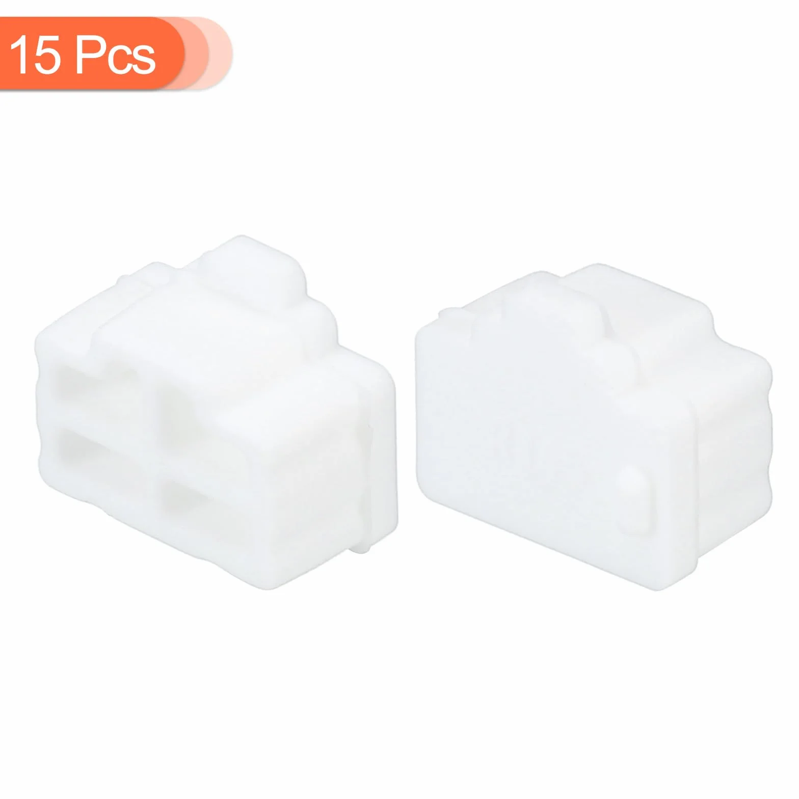 QUARKZMAN 15 szt. Silikonowe osłony gniazd RJ45, ochraniacze na laptopa PC Ethernet RJ45 żeńskie, białe
