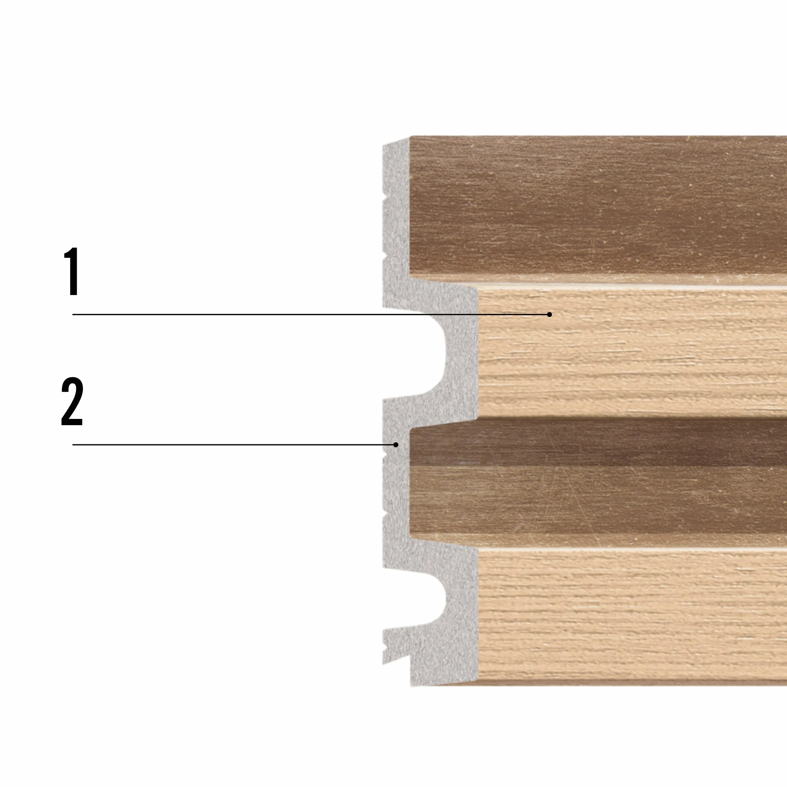 VOX Lamele ścienne L-TRIM LINERIO L-LINE MOCCA 2,65Mx12