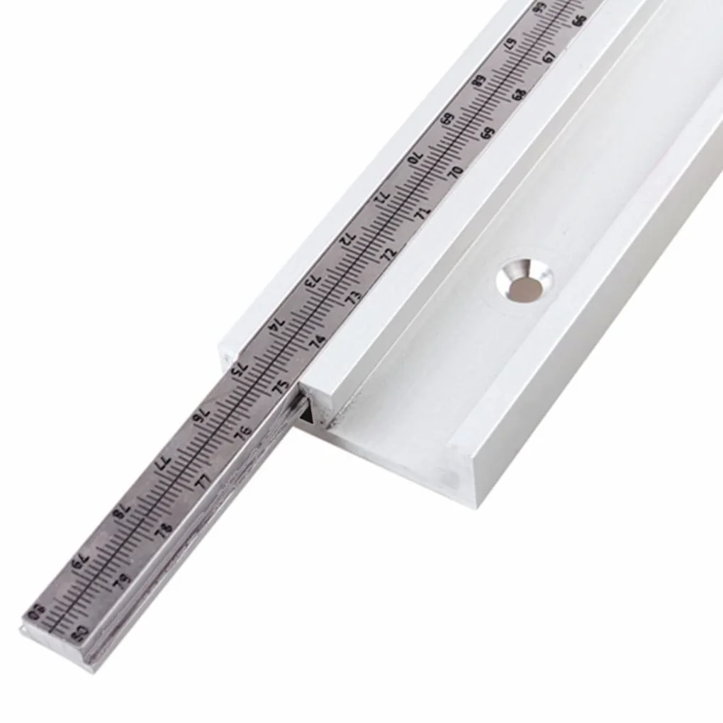 T-Tracks z ruchomą/stałą skalą, ze stopu aluminium, nawiercone otwory montażowe do piły stołowej, narzędzia do obróbki drewna, DIY, prezent dla stolarza, 122 cm