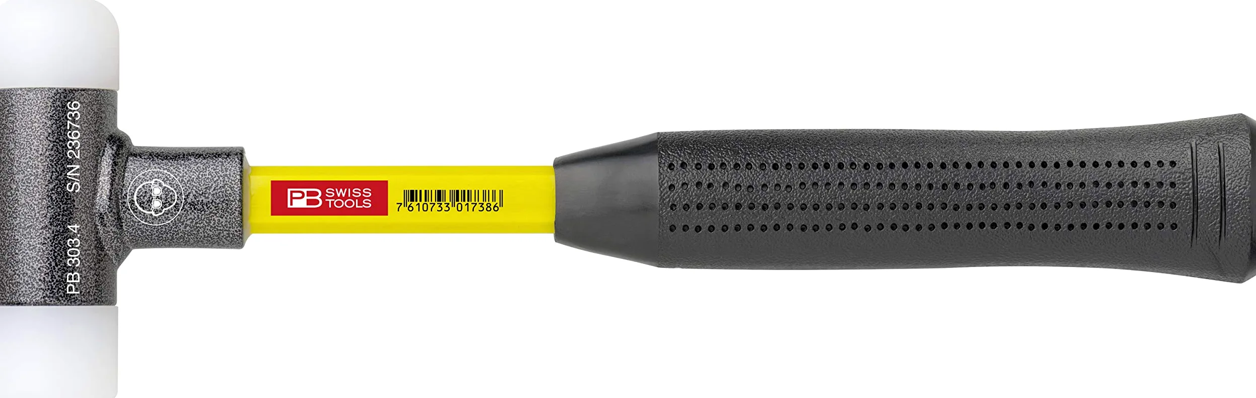 Młotek z miękkimi obuchami z trzonkiem z włókna szklanego bezodrzutowy 32mm PB Swiss Tools