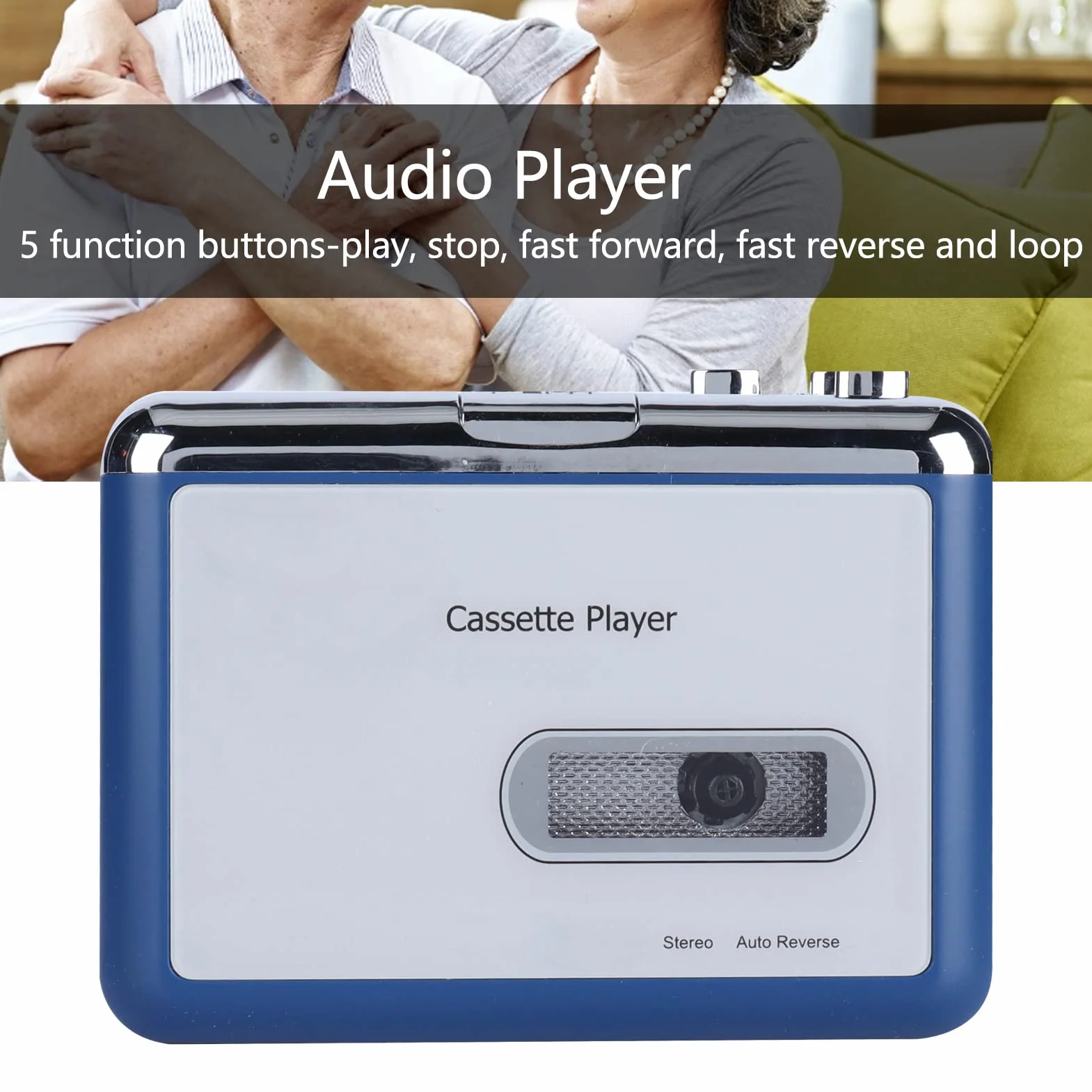 Przenośny Konwerter Kasetowy na MP3 Bluetooth Magnetofon z USB