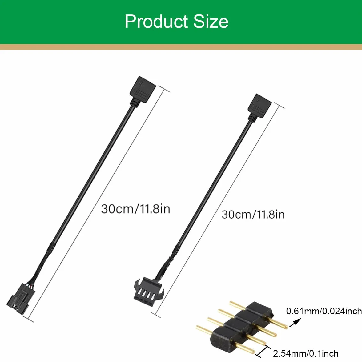 Xiatiaosann Kabel przedłużający RGB 4-pinowy 12 V męski/żeński 4-pinowy kabel przedłużający RGB do taśm LED, wentylatorów komputerowych, płyt głównych (3 żyły męskie, 3 żyły żeńskie), 6 sztuk,