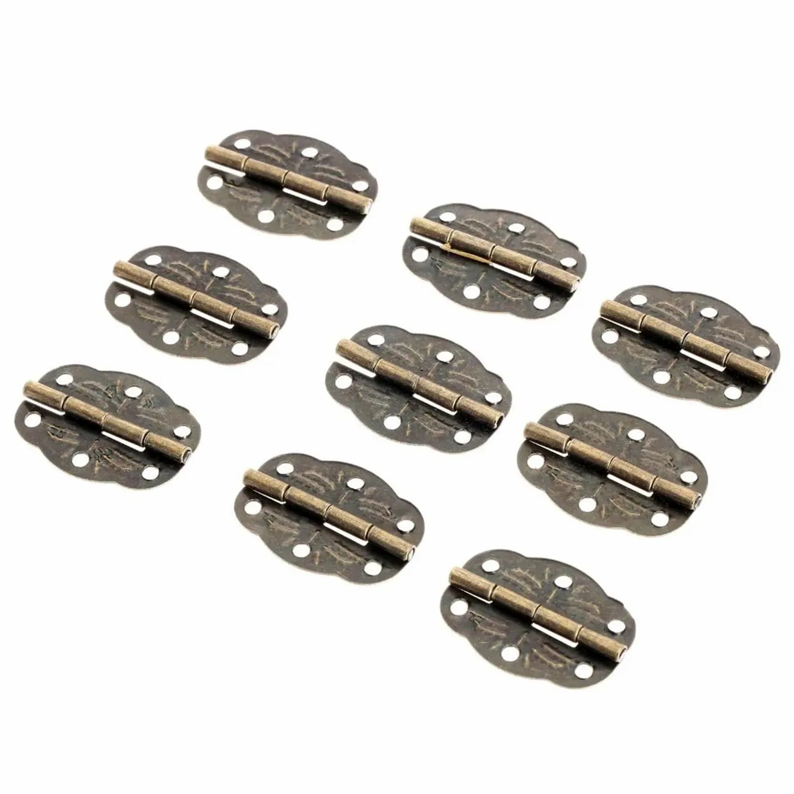 20 sztuk 30x22mm antyczne meble dekoracyjne zawiasy do drewnianego prezentowego pudełka z biżuterią Decor okucia sprzęt meblowy ze śrubą