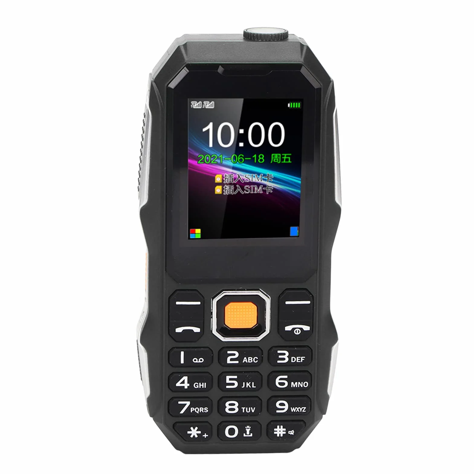 CCYLEZ Starszy telefon komórkowy, aparat 0,3 megapikseli, rodzina telefonów komórkowych dla seniorów, silny sygnał 1,8 cala do słuchania wiadomości (czarny)