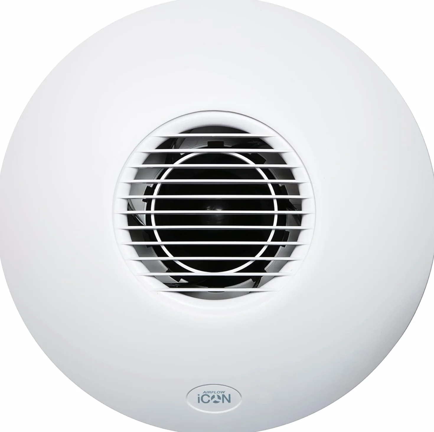 Airflow® iCON 30 wentylator wyciągowy, 100 mm/4, przepływ 33 l/s, oszczędność energii 10,7 W, cicha roleta iris, opcjonalna wilgotność, PIR i moduły czasowe, sprzedawane oddzielnie, 3 lata
