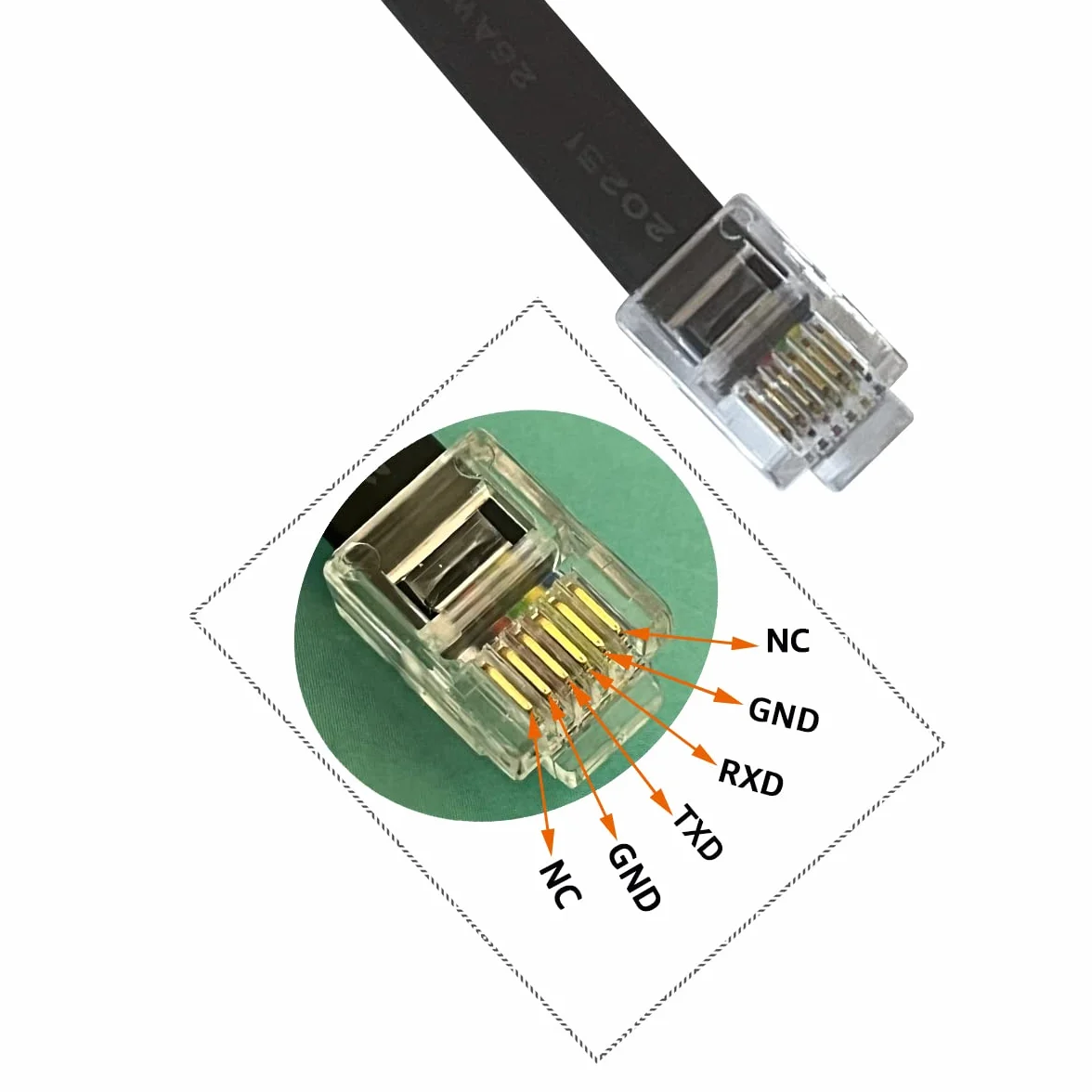 DSD TECH SH-RJ12B kabel szeregowy USB na RJ12 RJ11 6P4C RS232 czarny 18 cm