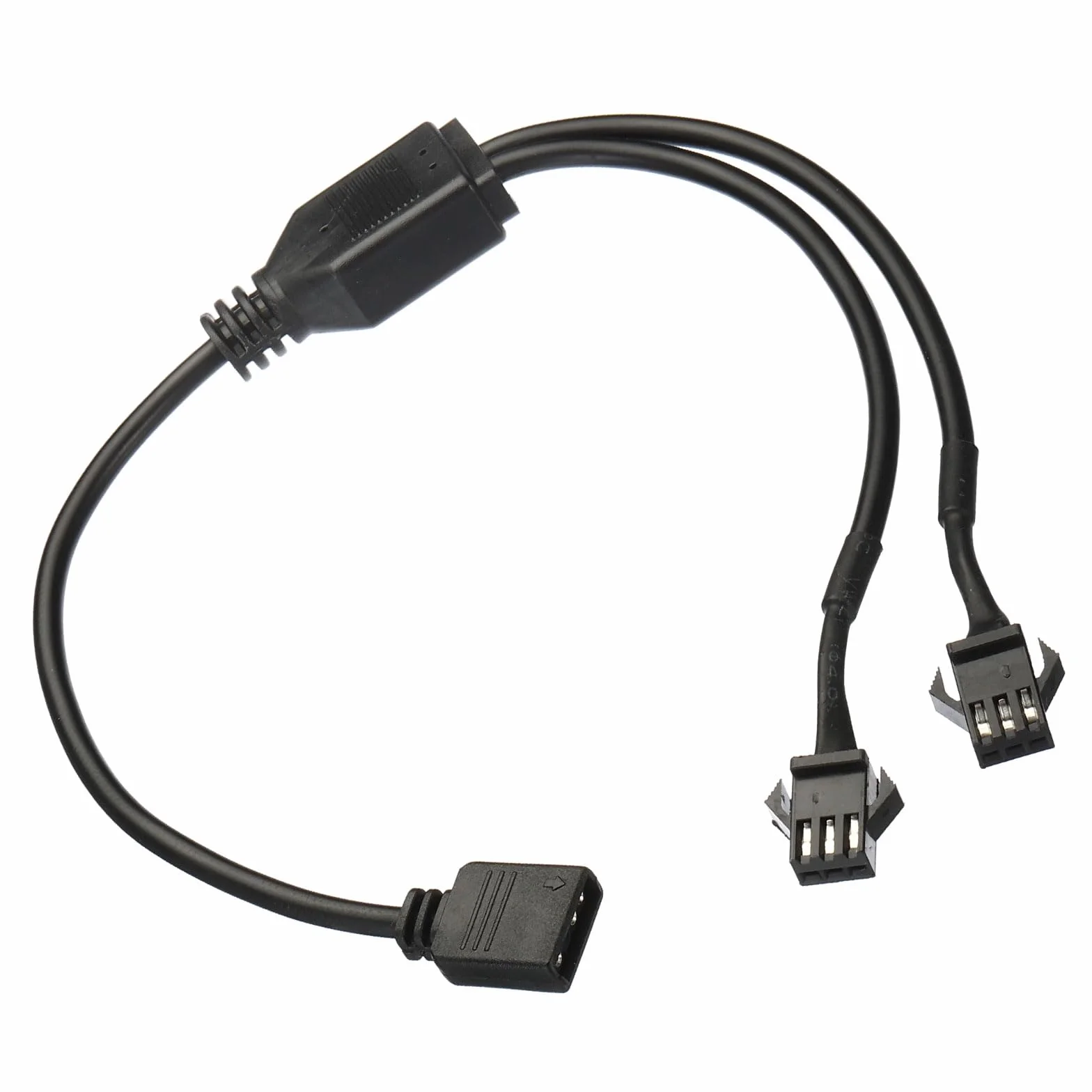 sourcing map ARGB rozdzielacz 5 V 3-pinowy do SM 3-pinowy przedłużacz kabel adapter złącze reaguje na wydajność wentylatora PC, obudowa komputera, płyta główna, styl od 1 do 2