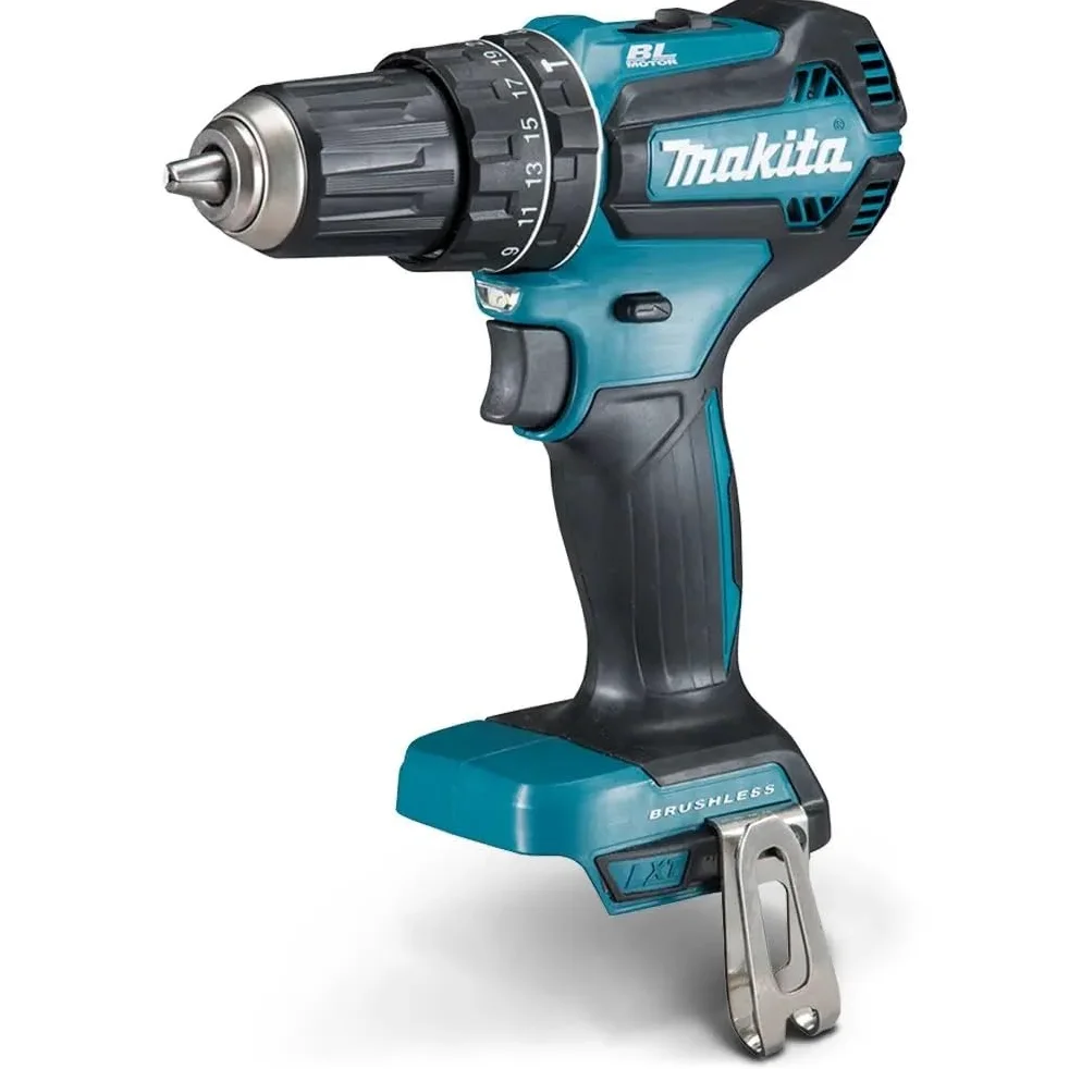Makita Dhp485Z Wiertarko-Wkrętarka Udarowa 18 V (Bez Akumulatora, Bez Ładowarki), Czarna, Niebieska