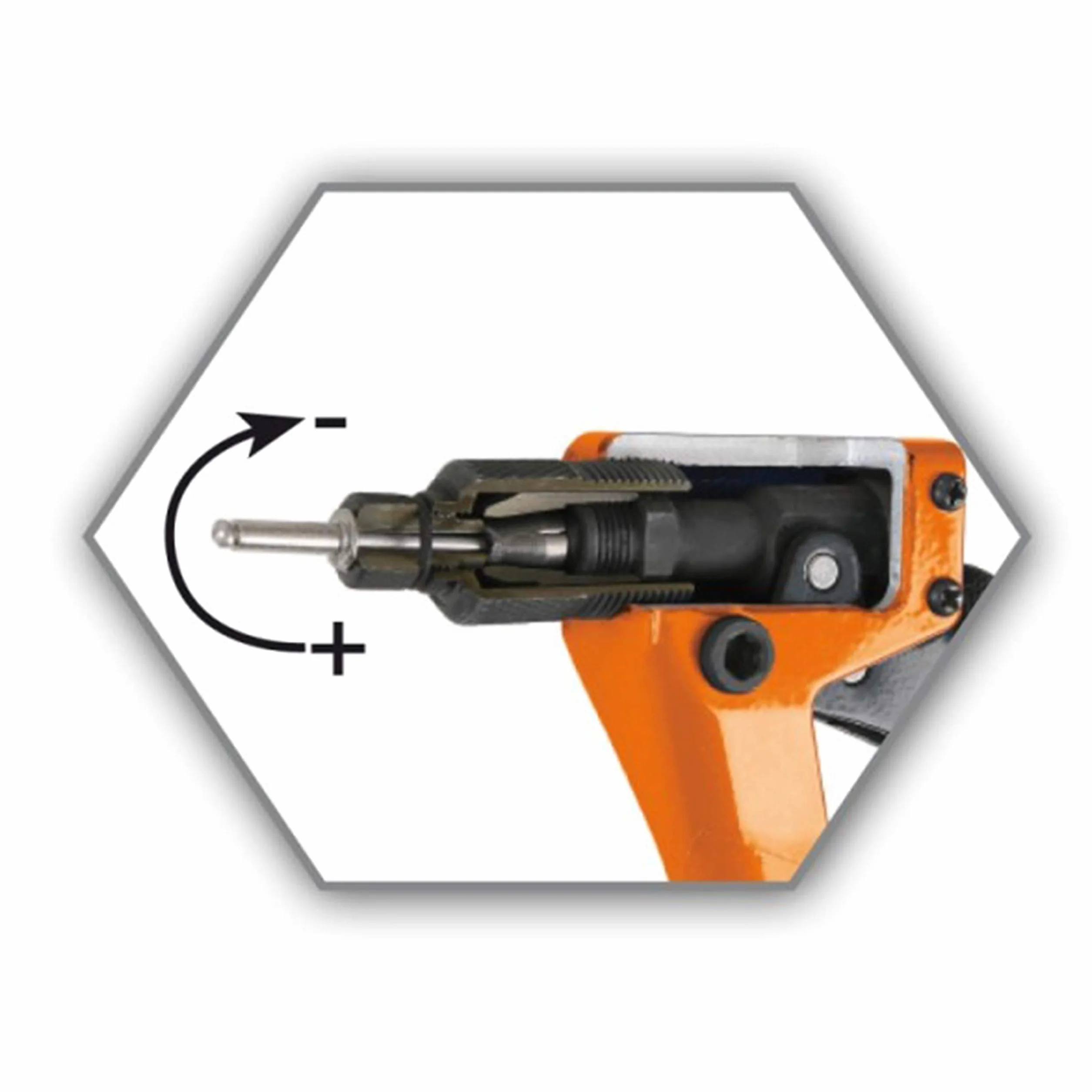 Beta 17410450 Model 1741 U Ultra kompaktowe szczypce do nitowania z regulowaną siłą, 2,4 mm - 4,8 mm