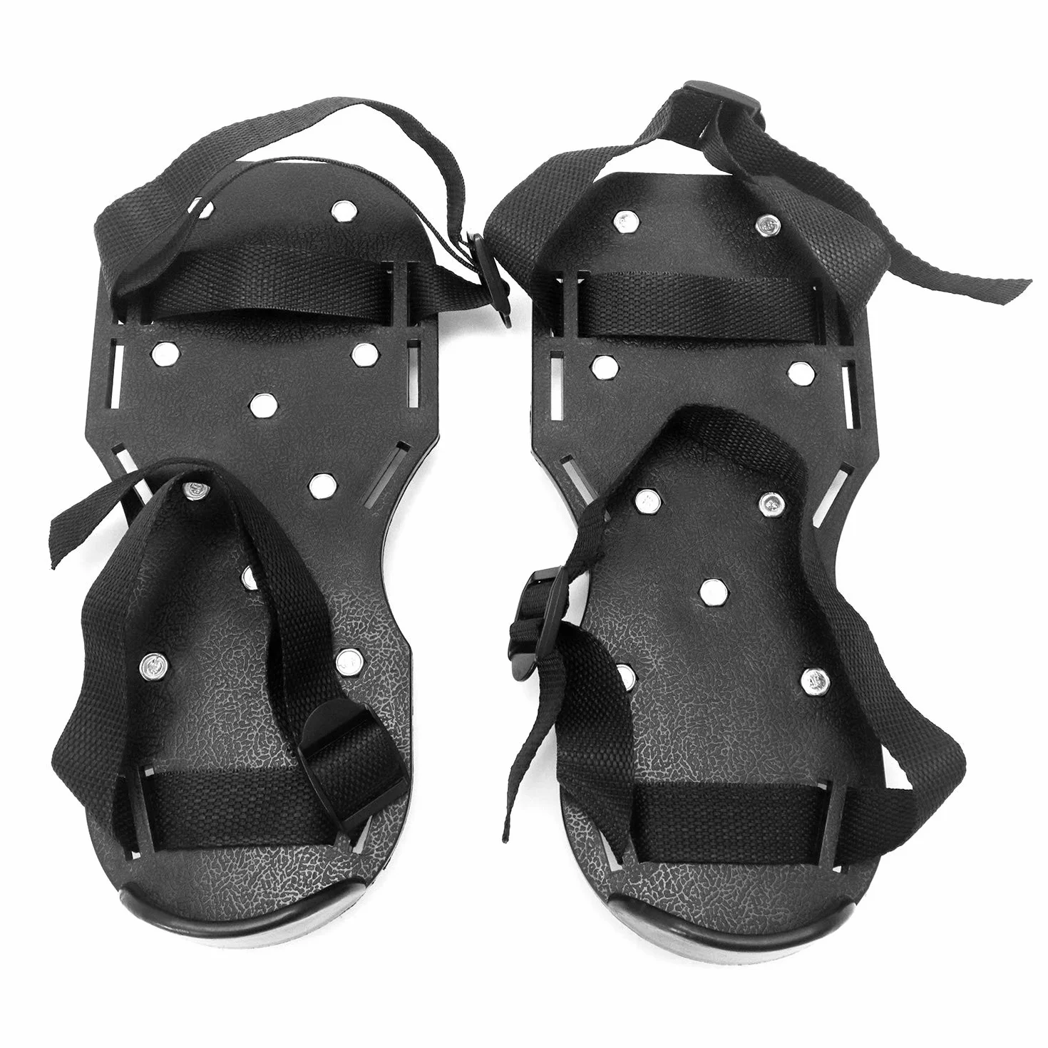 QWORK® Profesjonalne buty do paznokci, podkładki do paznokci z kolcami 25 mm, idealne do posadzek epoksydowych, powłok, pokrycia, kolor czarny