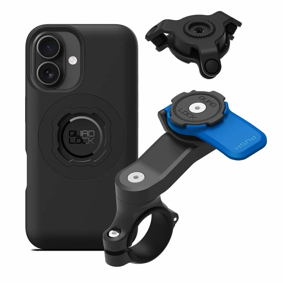 Quad Lock Uchwyt Motocyklowy z Amortyzatorem Drgań iPhone 16 MAG Etui