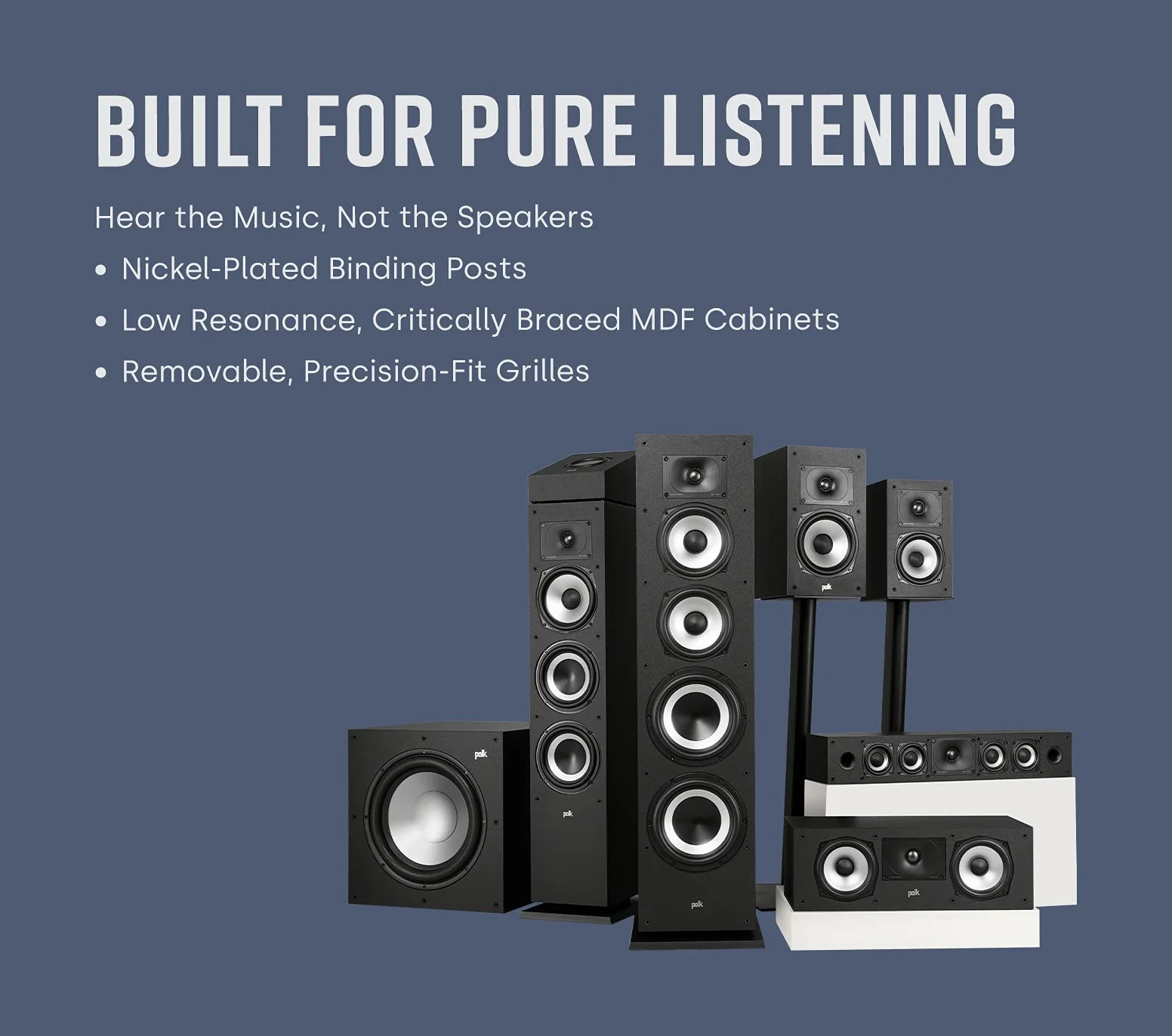 Polk Audio MXT90BK Height głośnik upiringowy Dolby Atmos DTS:X DTS Virtual:X para Czarny