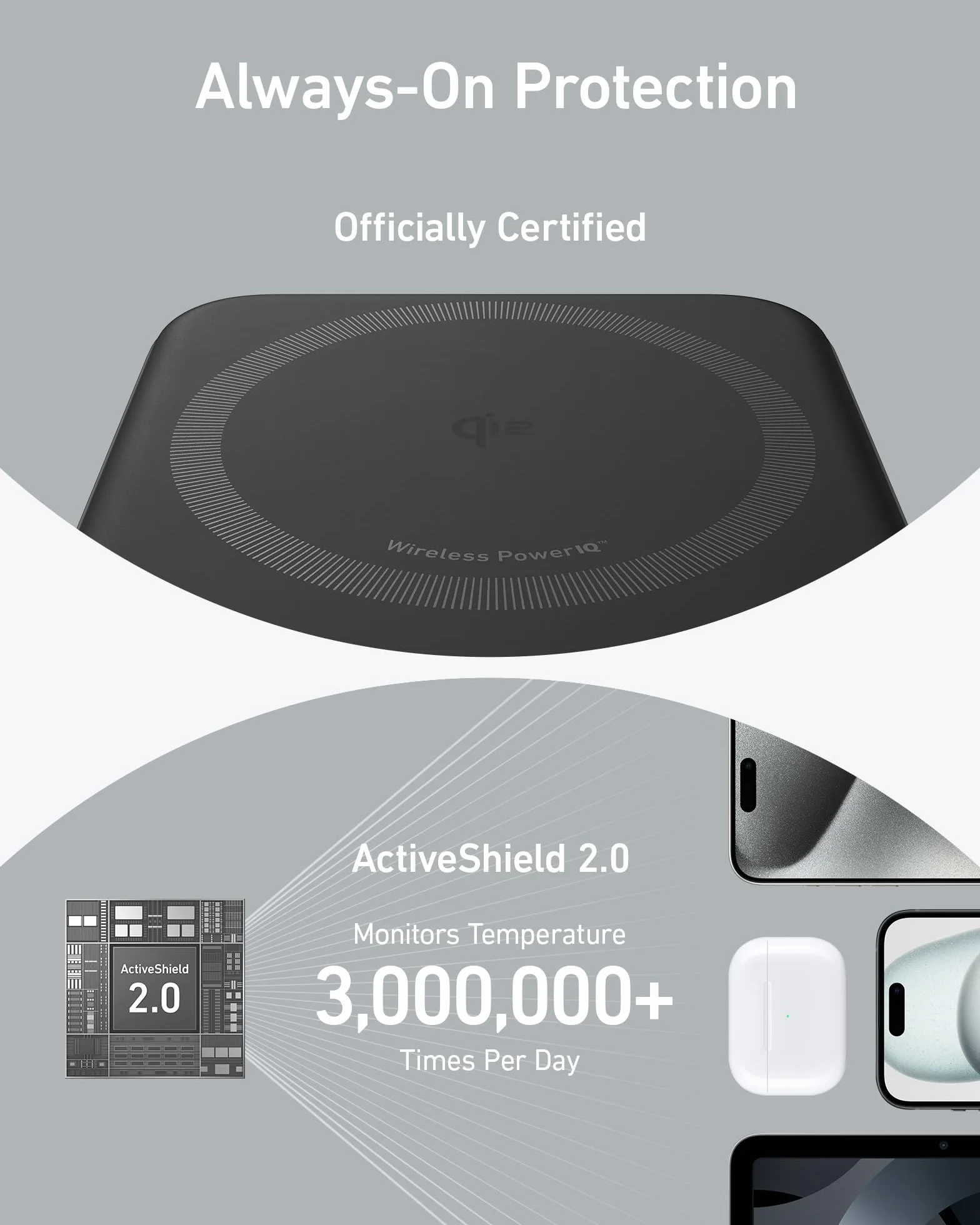 Anker MagGo Power Bank, ultraszybka przenośna ładowarka 15 W kompatybilna z MagSafe, akumulator 10 000 mAh ze składaną podstawką, tylko do iPhone'a 16/15/14/