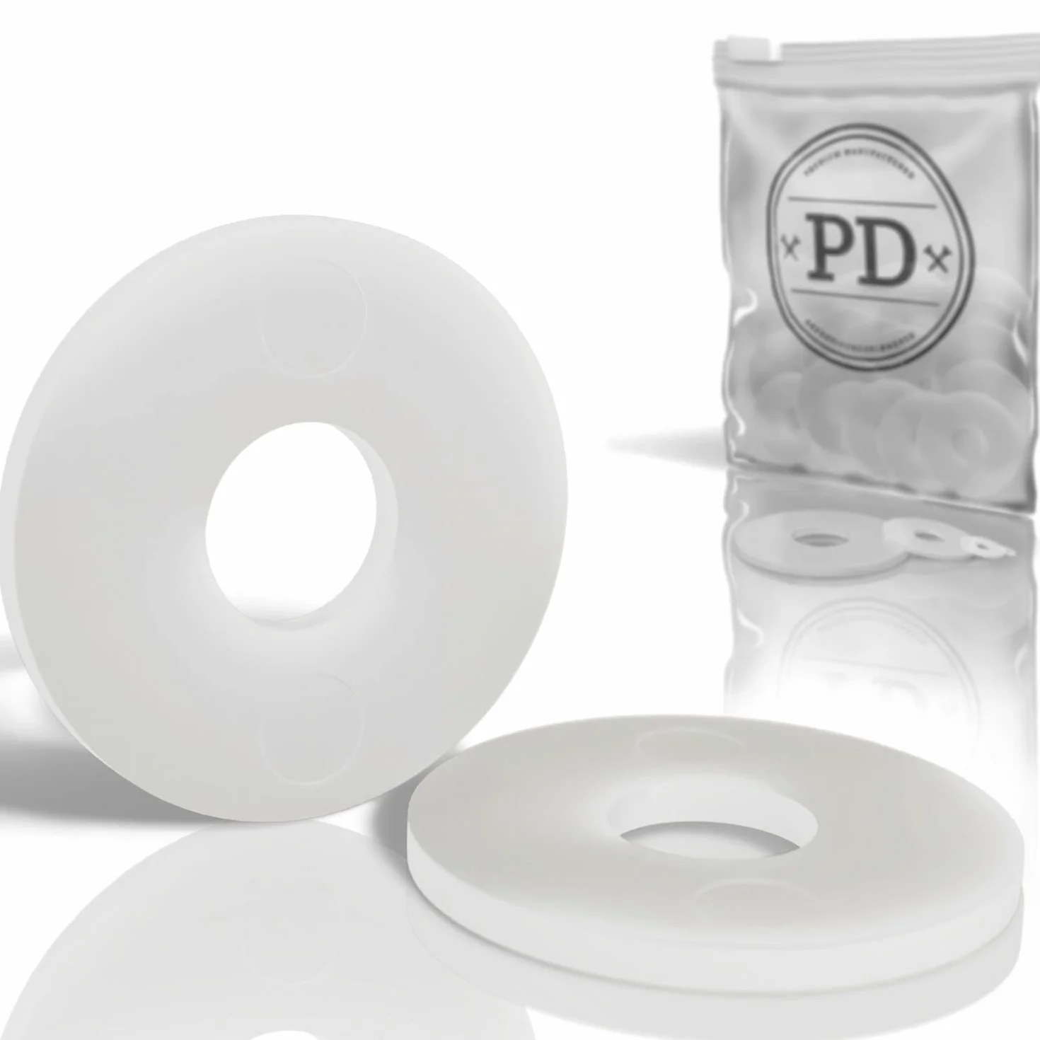 Duże podkładki z tworzywa sztucznego PA poliamid/nylon podkładki DIN 9021 (nylon, 10 x M12)
