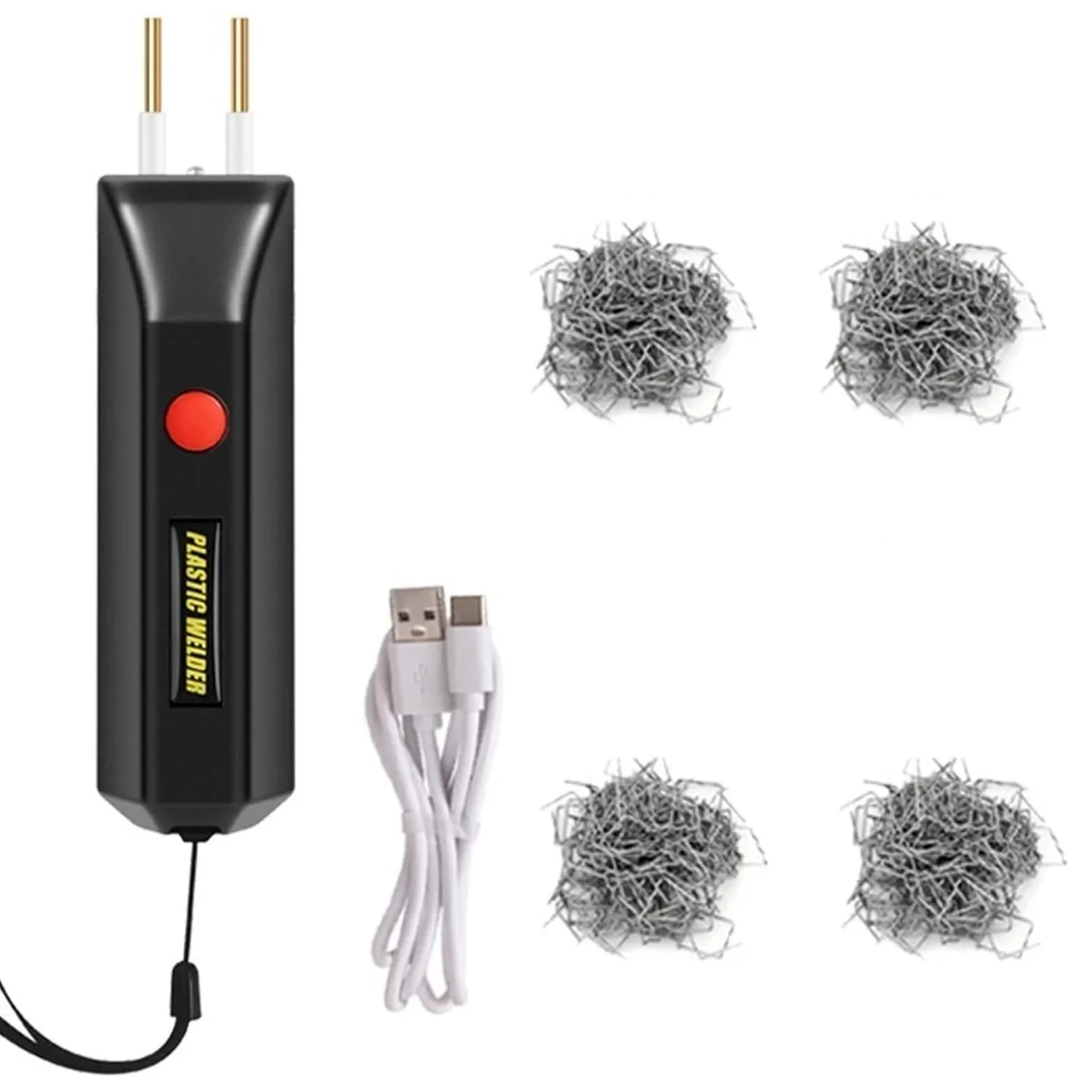 Zestaw lutowania 100W przenośne MINI gorące plastikowe narzędzie do naprawy pęknięć Naprawa zderzaka samochodowego 200 gwoździ spawalniczych(Plastic Welder Kit)