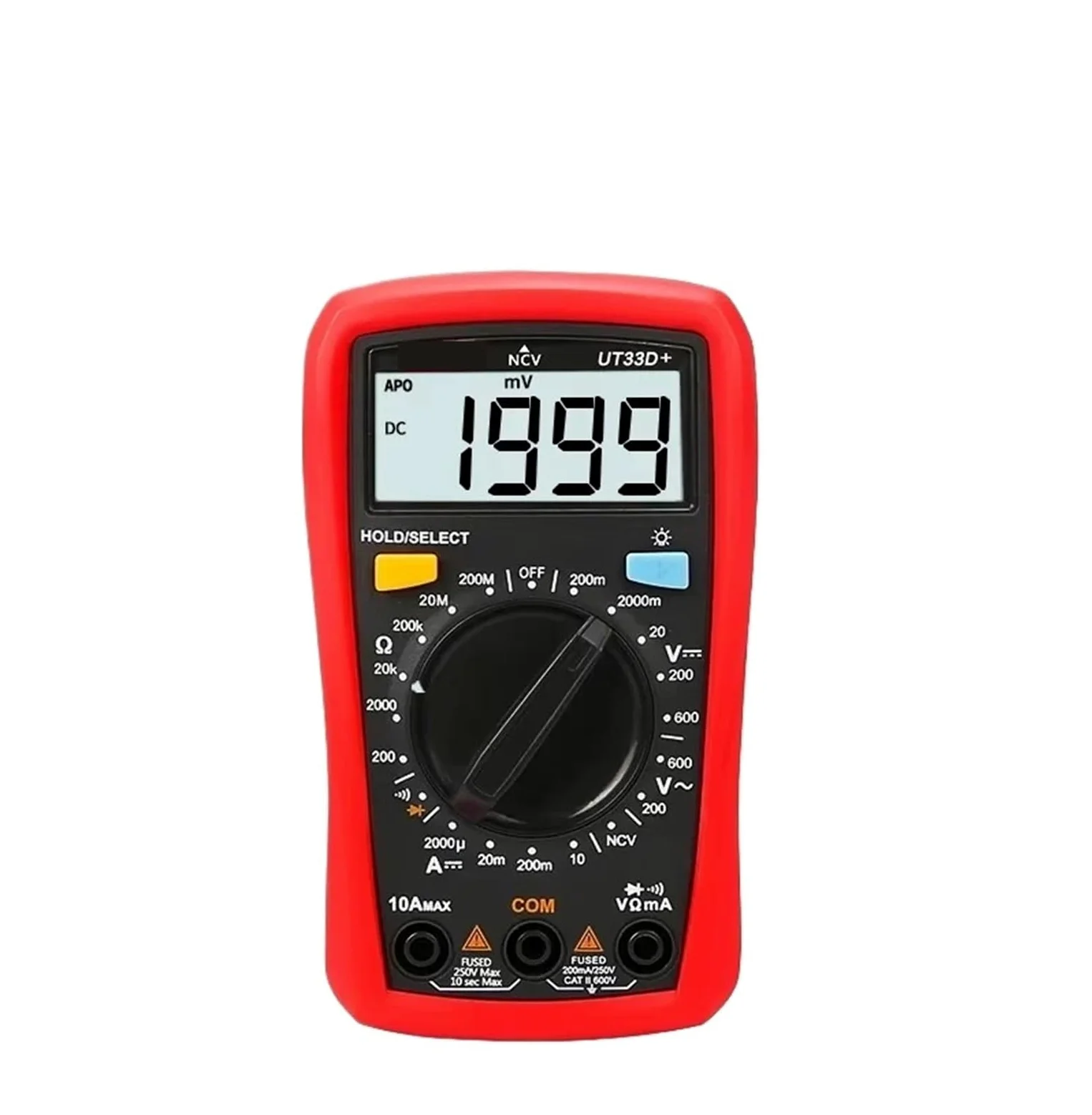 Multimetr Cyfrowy UT33D+ Rozmiar Dłoni AC DC | Kompaktowy miernik do użytku domowego i testów elektrycznych.(UT33D plus)
