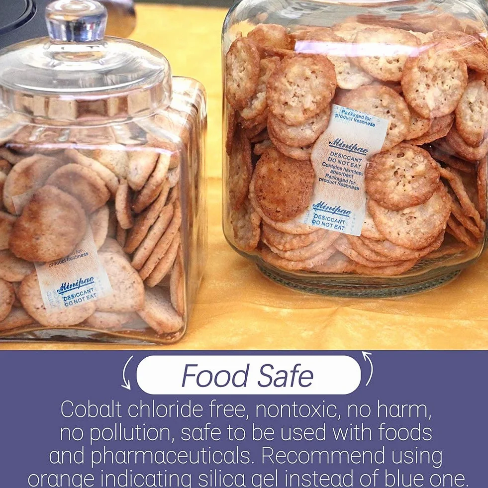LotFancy 300 saszetek 0,5 g żel krzemionkowy środek osuszający przeciw wilgoci nietoksyczny środek suszący zapobiegający pleśni, pochłaniacz wilgoci, z pomarańczowym kolorem