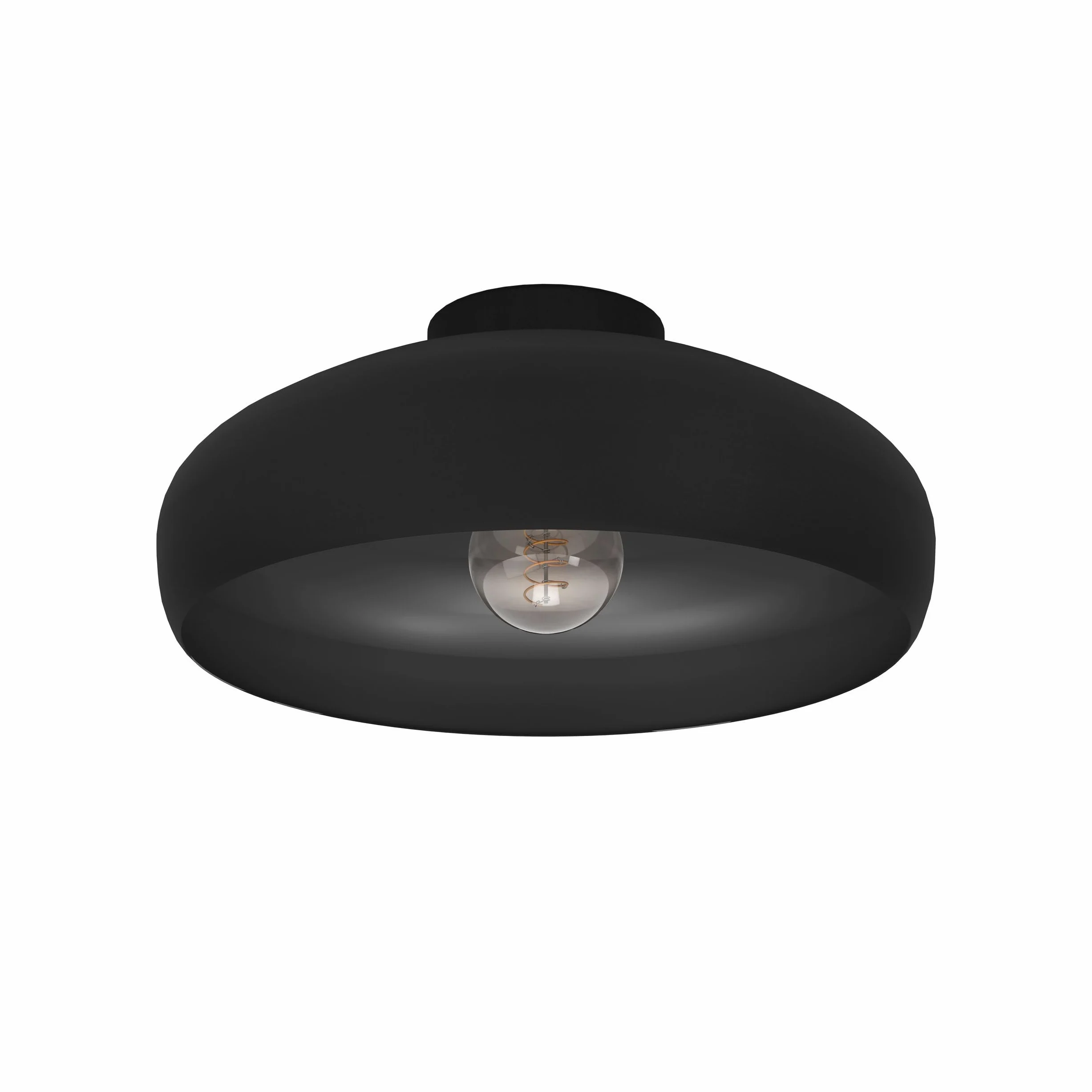 EGLO lampa sufitowa Mogano, lampa sufitowa industrialna, z metalu | lampa do salonu w kolorze czarnym, lampa do sypialni, lampa sufitowa do przedpokoju z oprawką E27