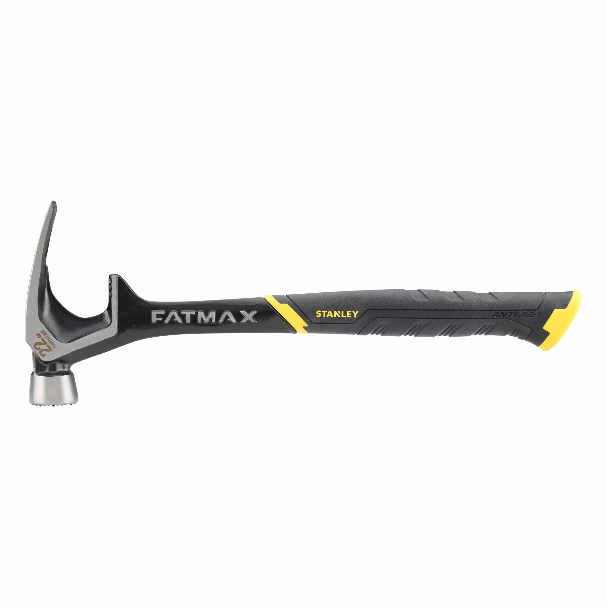 Stanley FMHT51367-2 FatMax młotek do demontażu (620 g, ścięta szczelina na gwoździe, duża powierzchnia uderzenia, bardzo długi uchwyt, idealny do wbijania, skrobania, naciągania, 1 sztuka)