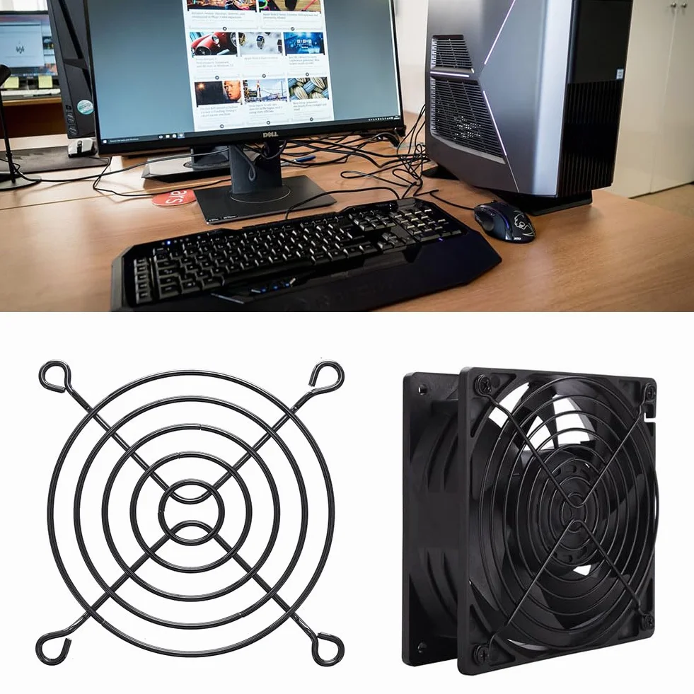 Fan Grill 120 mm,4 sztuki kratki wentylatora,kratka ochronna wentylatora,metalowa kratka wentylatora,osłona wentylatora komputera,kratka wentylatora chłodzącego
