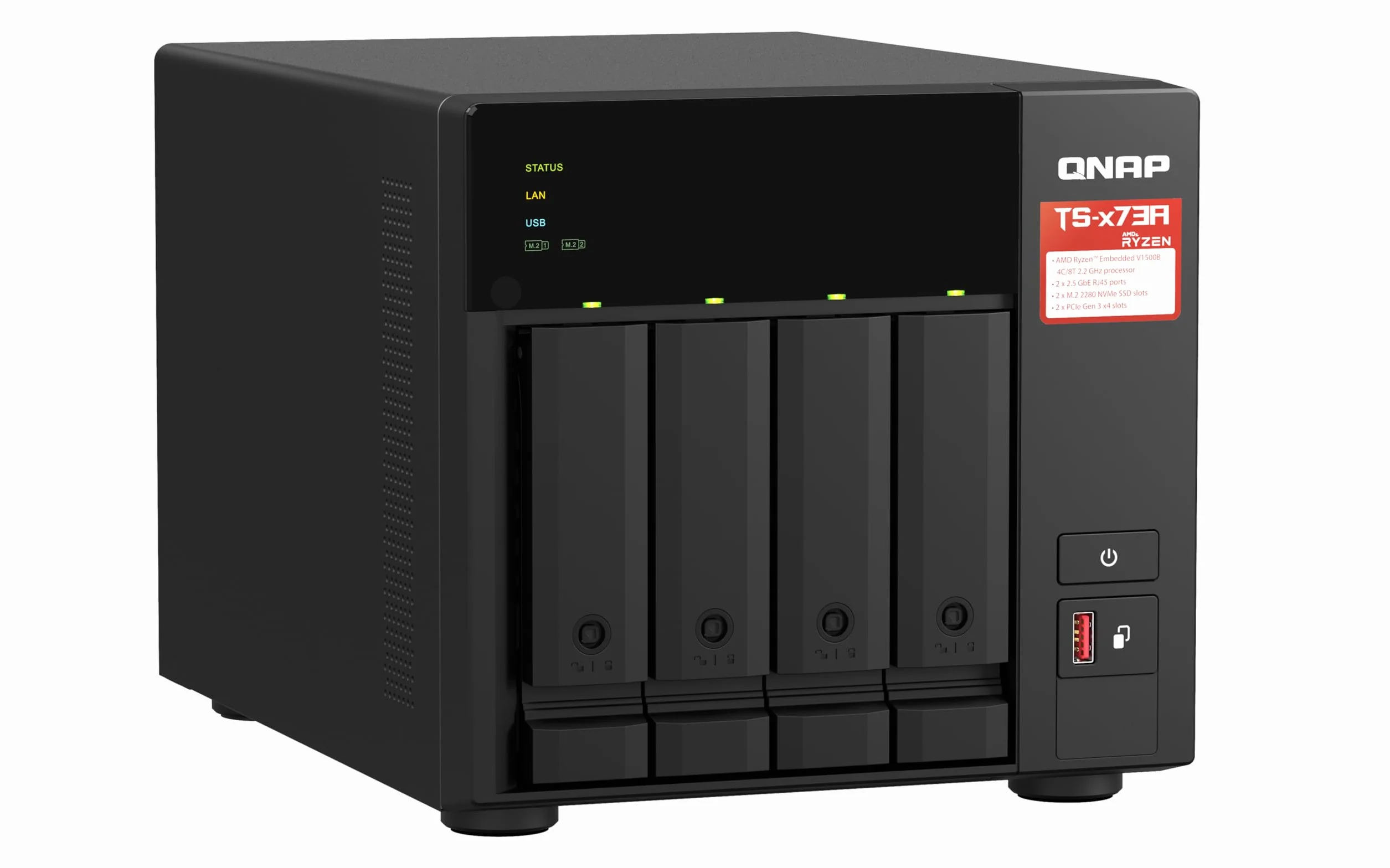 Qnap TS-473A NAS + QSW-1105-5T Switch Bundle 4-Bay 2,5 GbE AMD Ryzen