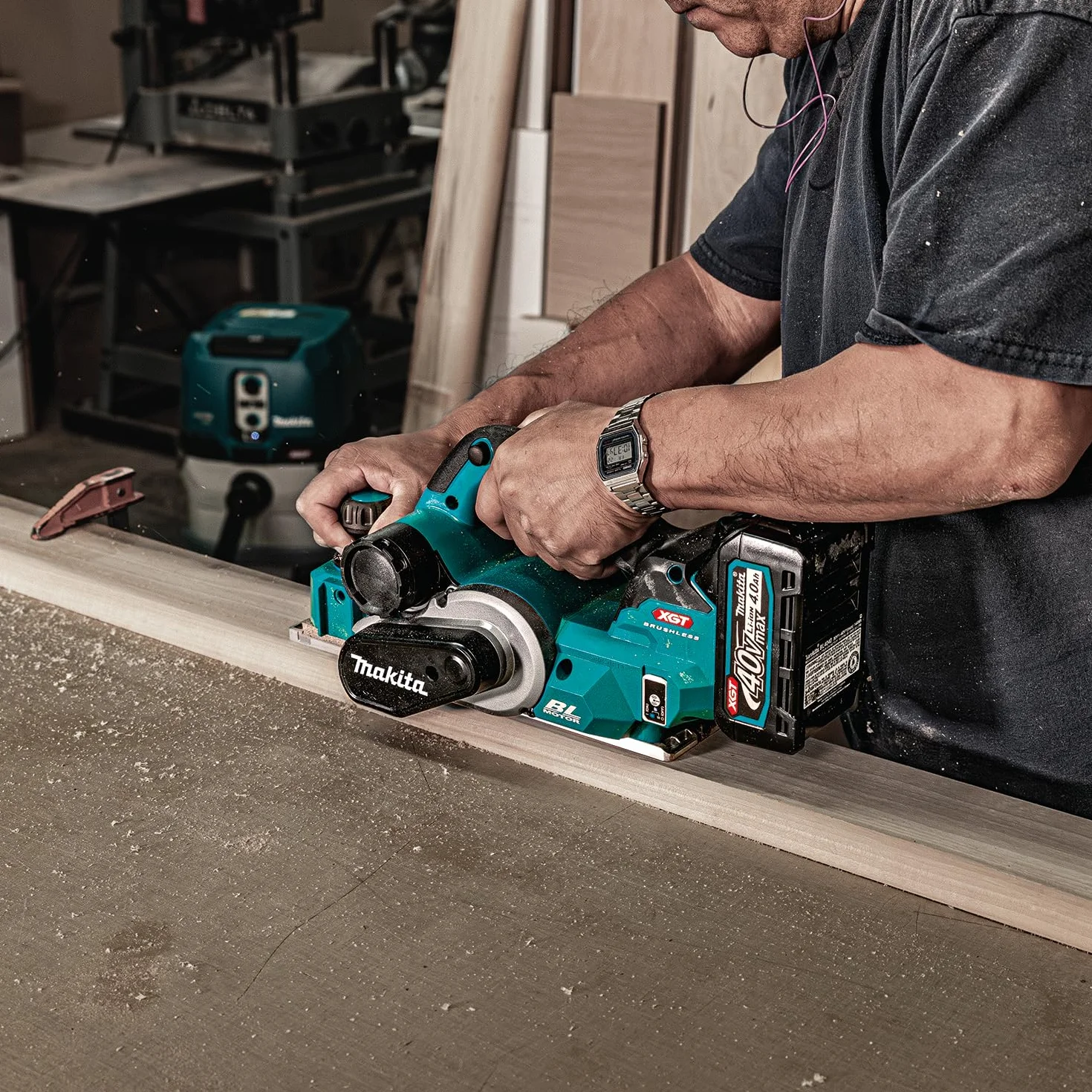 Makita KP001GZ 40V Max XGT bezszczotkowa strugarka 82 mm – baterie i ładowarki nie są dołączone