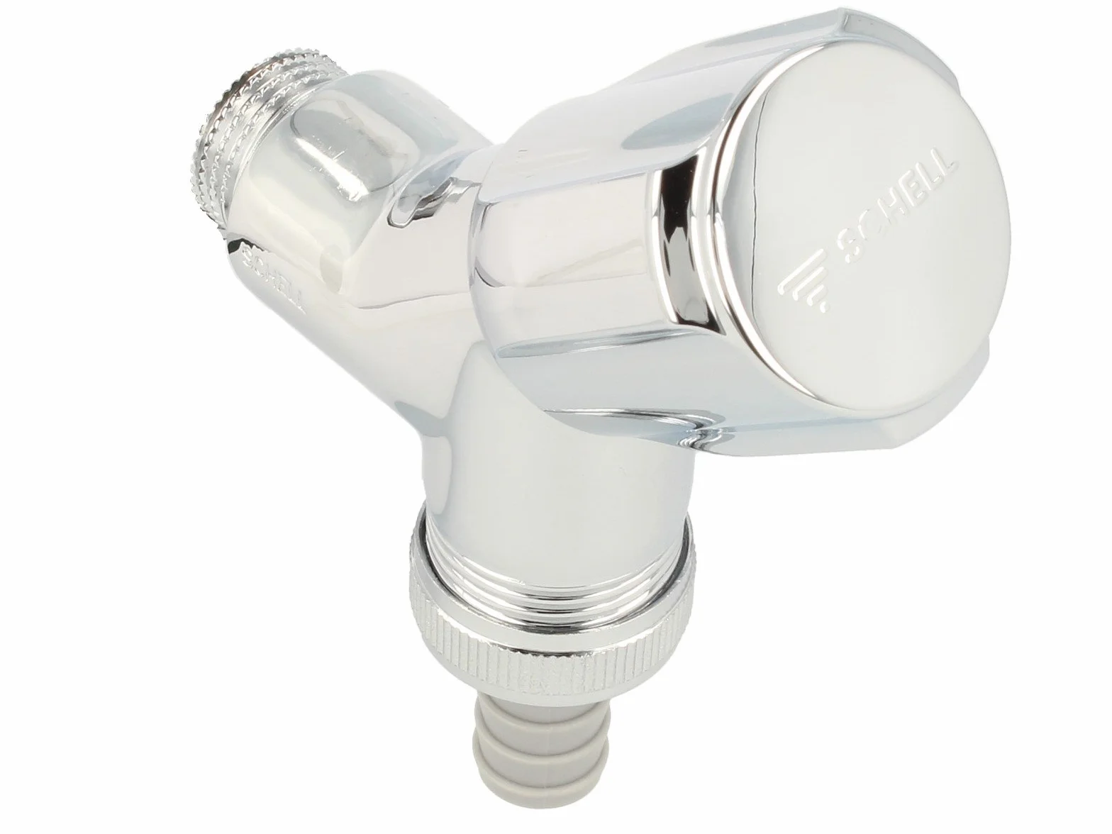SCHELL 033860699 Zawór Skośny COMFORT, Do Podłączenia Pralki 1/2", Chromowany, 54 mm, 1 Sztuka
