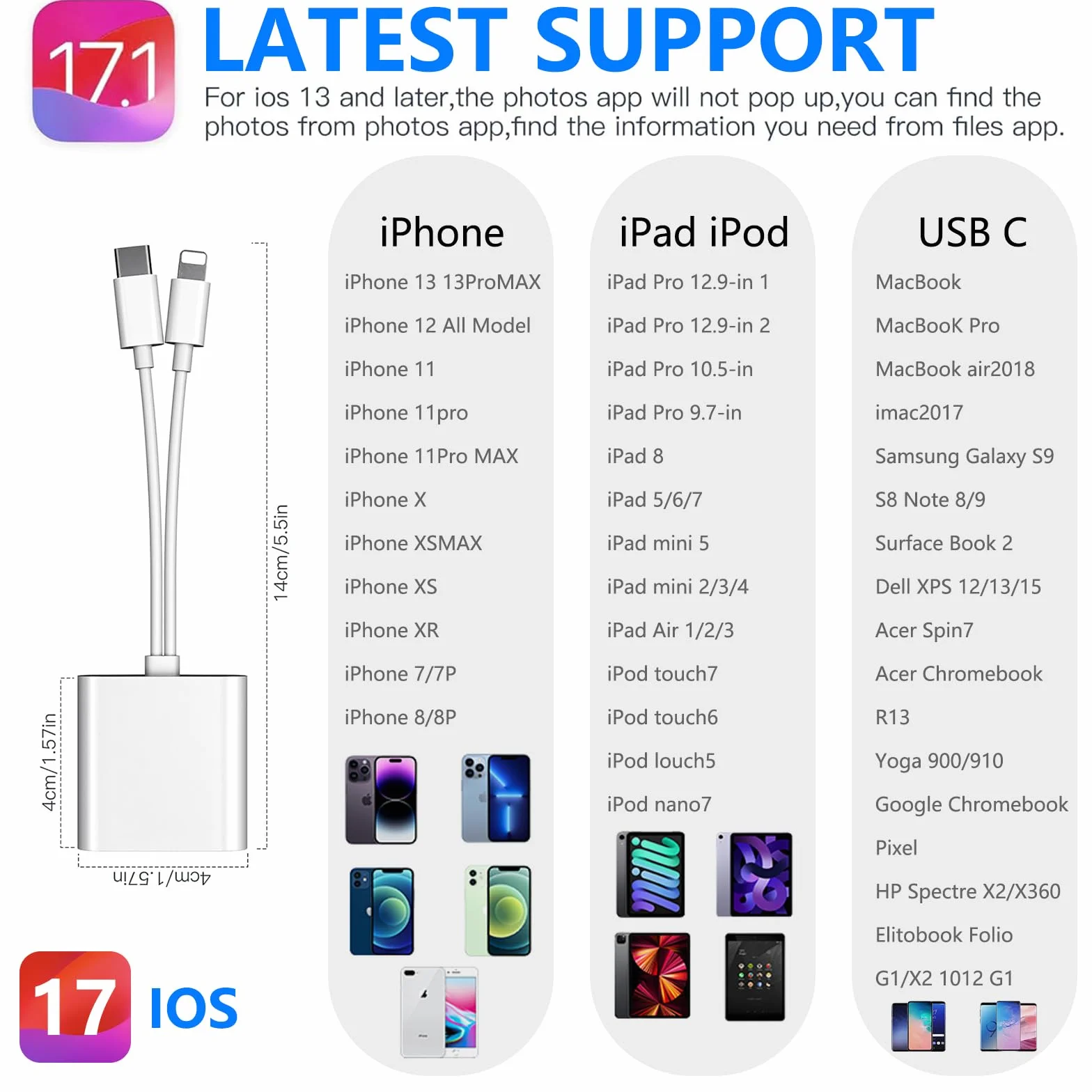 Apple MFi Czytnik kart SD iPhone Lightning Adapter SD