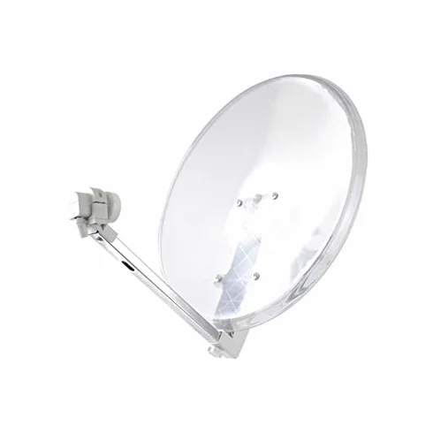 Antena Satellite 60 Easy 65 cm przezroczysta z uniwersalnym LNB zysk 34,6 dB współczynnik hałasu 0,3 dB
