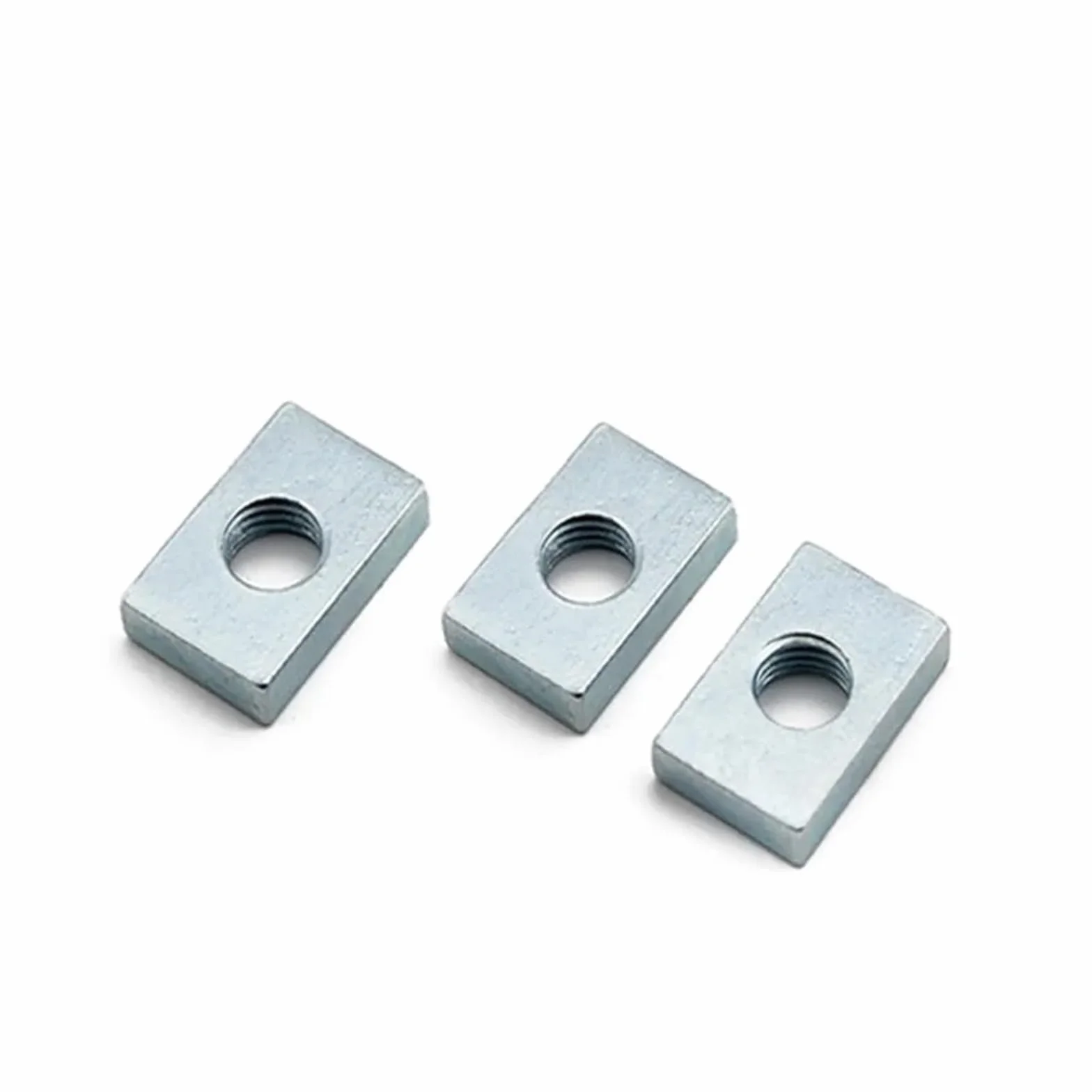 Nakrętka prostokątna M3 M4 M5 M6 M8 Blok suwakowy ze stali węglowej ocynkowanej do profilu aluminiowego(50pcs- M6-20x12x4mm)