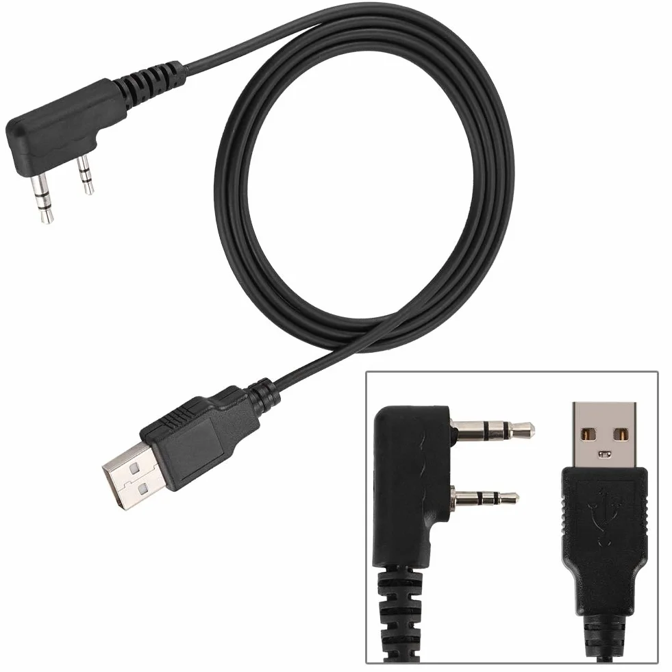 Kabel do Programowania USB Poziom I II dla Dm 5r Dm 1701 USB na 2 Kable Walkie Talkie Rd 5r Radio Rd 5r XP