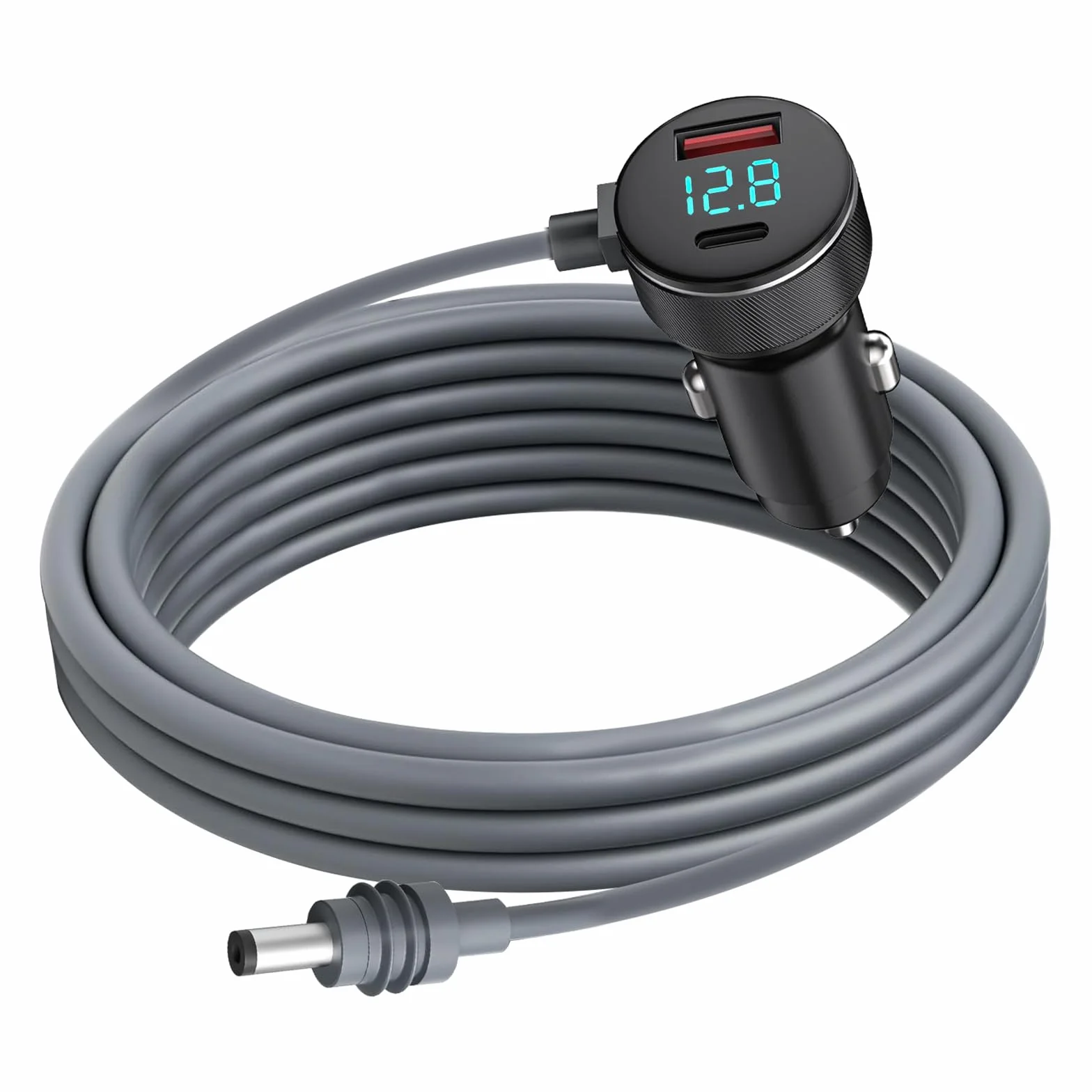 Starlink Mini Samochodowy Kabel Zasilający 3 m, Cyfrowy Wyświetlacz DC (12 V-24 V), Wodoszczelny, 18 AWG, Do Satelitarnego Zasilania Samochodów i Ciężarówek