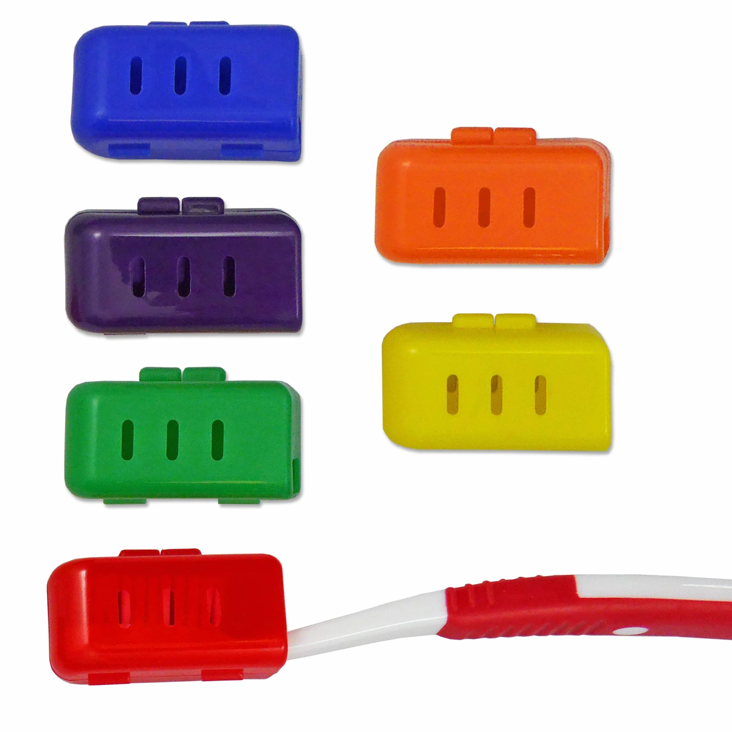 Dental Aesthetics Pokrowiec na szczoteczki do zębów (zestaw 6 kolorów) ~ Etui na szczoteczki do zębów dla dorosłych