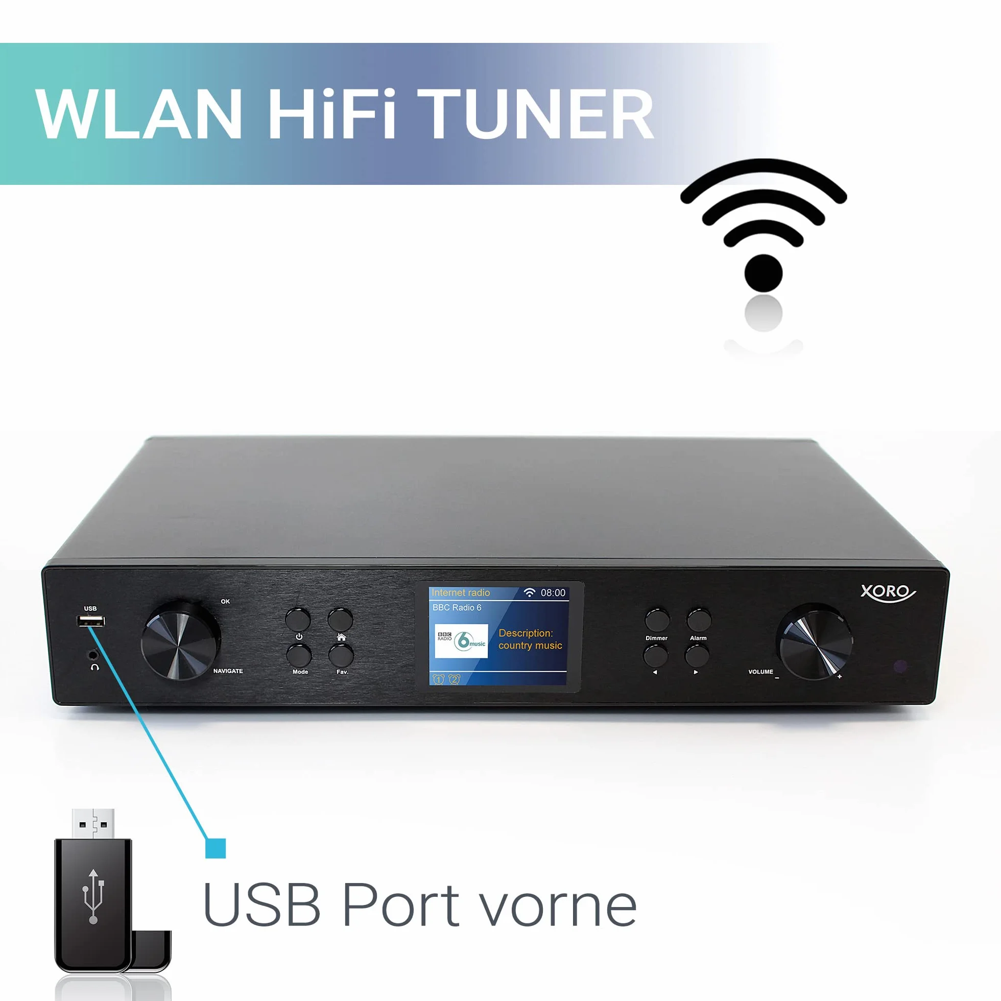 XORO HFT 440 Radio Internetowe DAB+ FM Wi-Fi Bluetooth SpotifyConnect HiFi