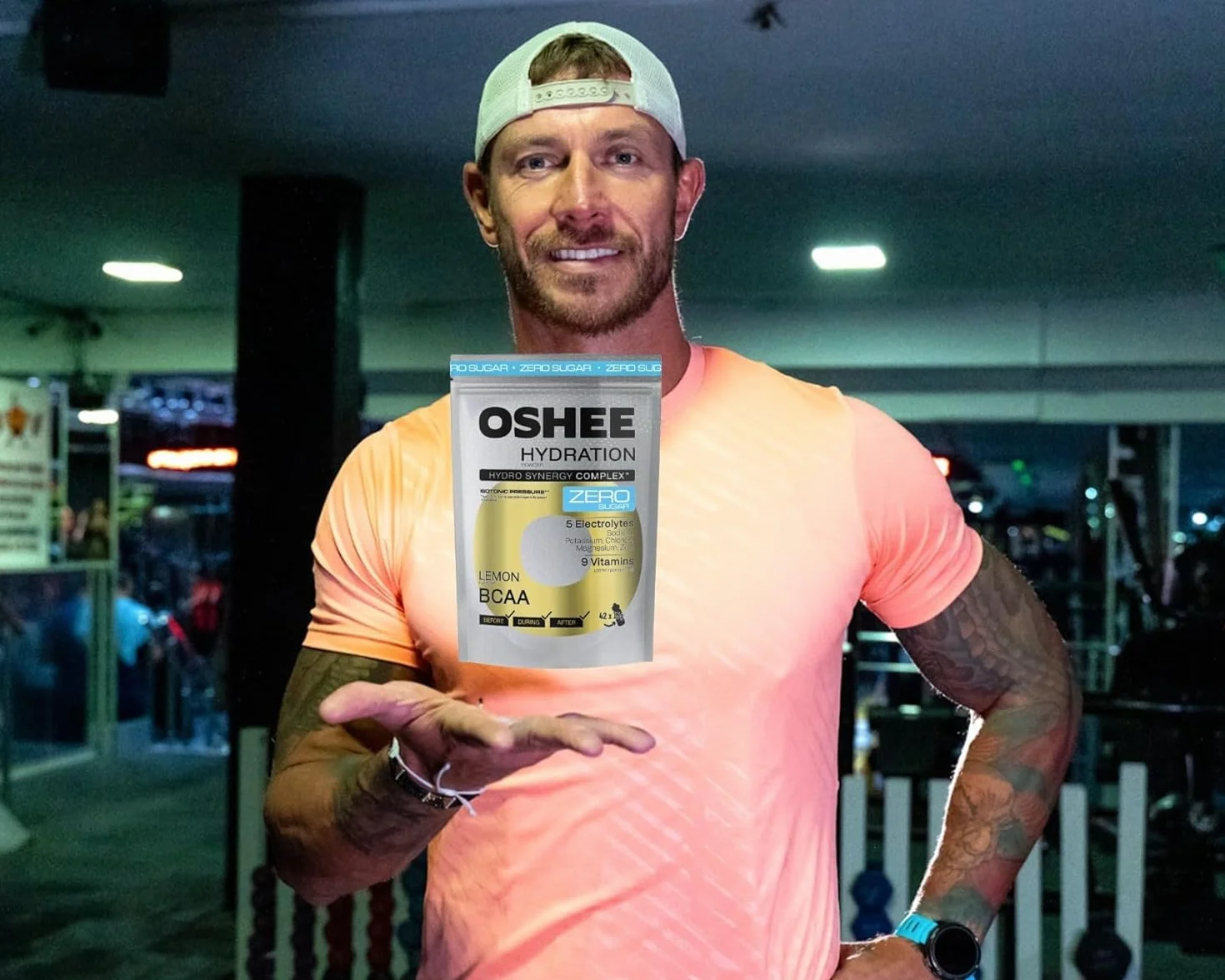 OSHEE Hydration Zero Sugar proszek Lemon BCAA 630 g