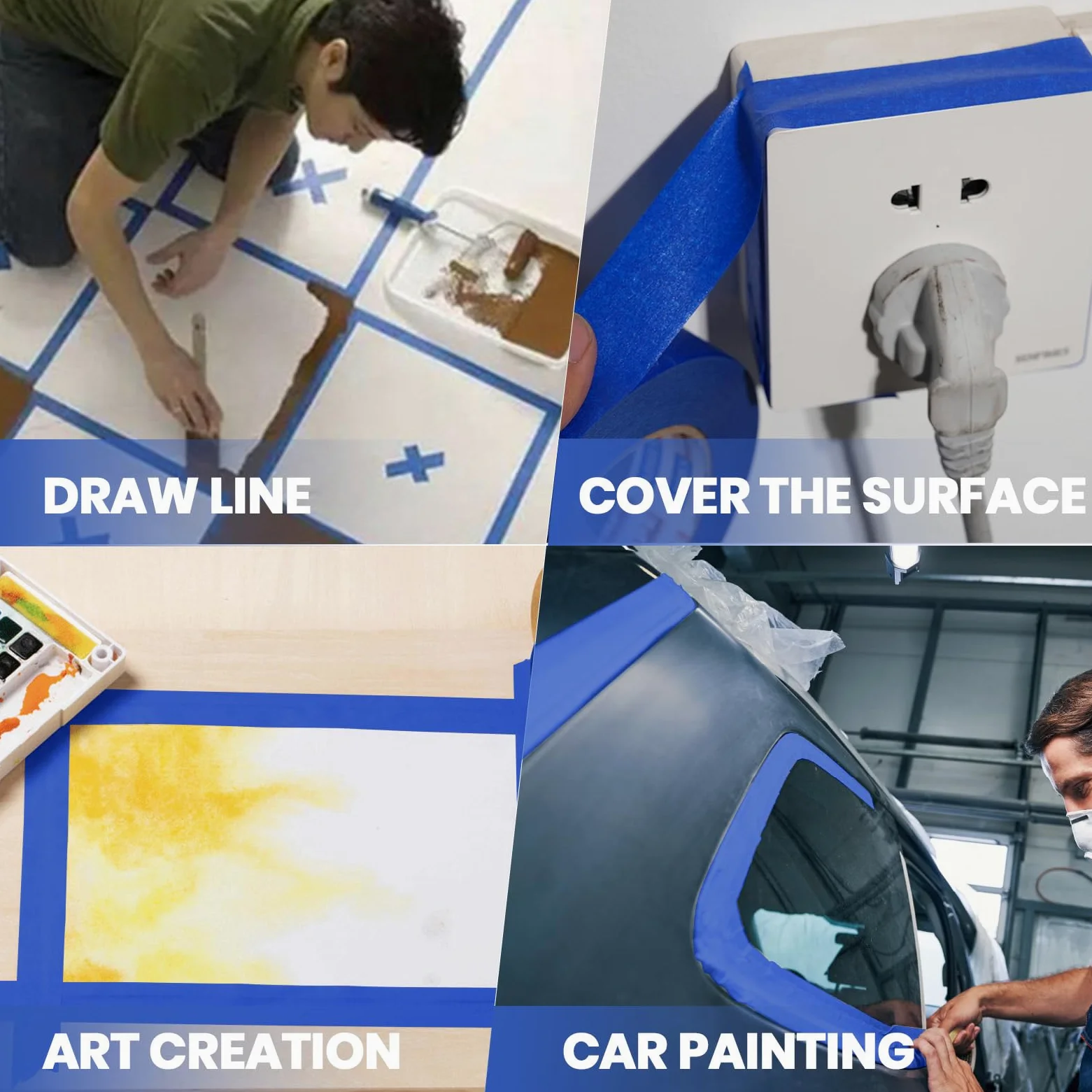 ADHES Blue Painters Tape, 36 rolek x 0,95 cala x 60 jardów