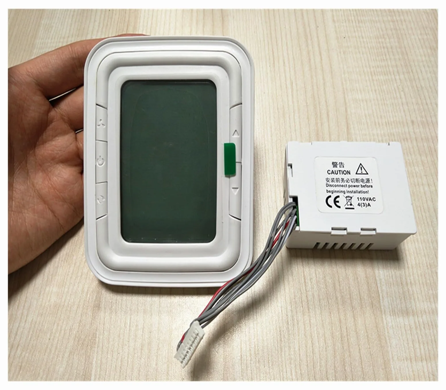 Inteligentny termostat, Cyfrowy termostat klimatyzatora, termostat pokojowy elektroniczny przełącznik modułu kontroli temperatury, T6861V2WG T6861V1WG dla domu, hotelu(Blauw)