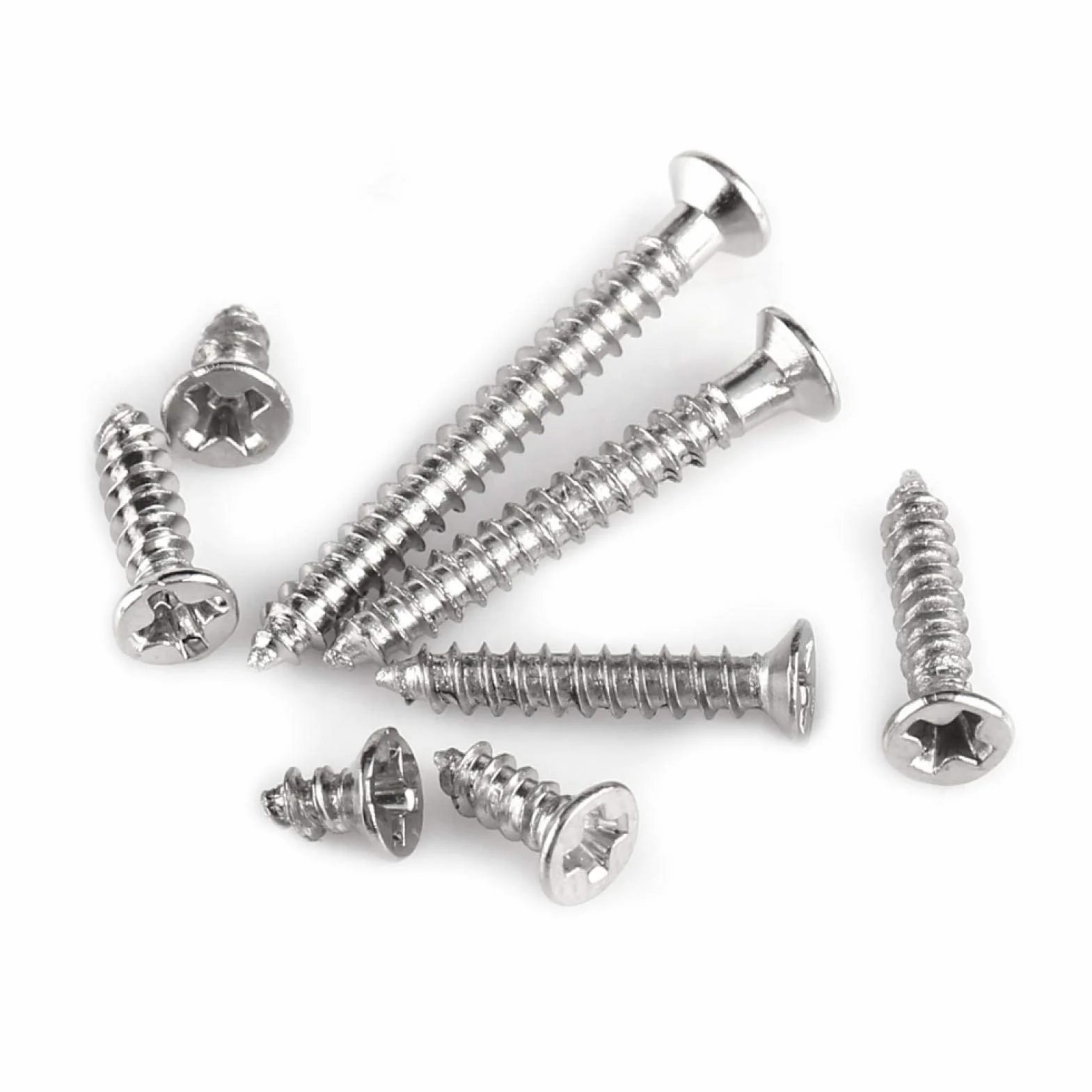 Akozon 800PCS M2 zestaw wkrętów samogwintujących wkręty samogwintujące z łbem krzyżowym z płaskim łbem łącznik do drewna z pudełkiem