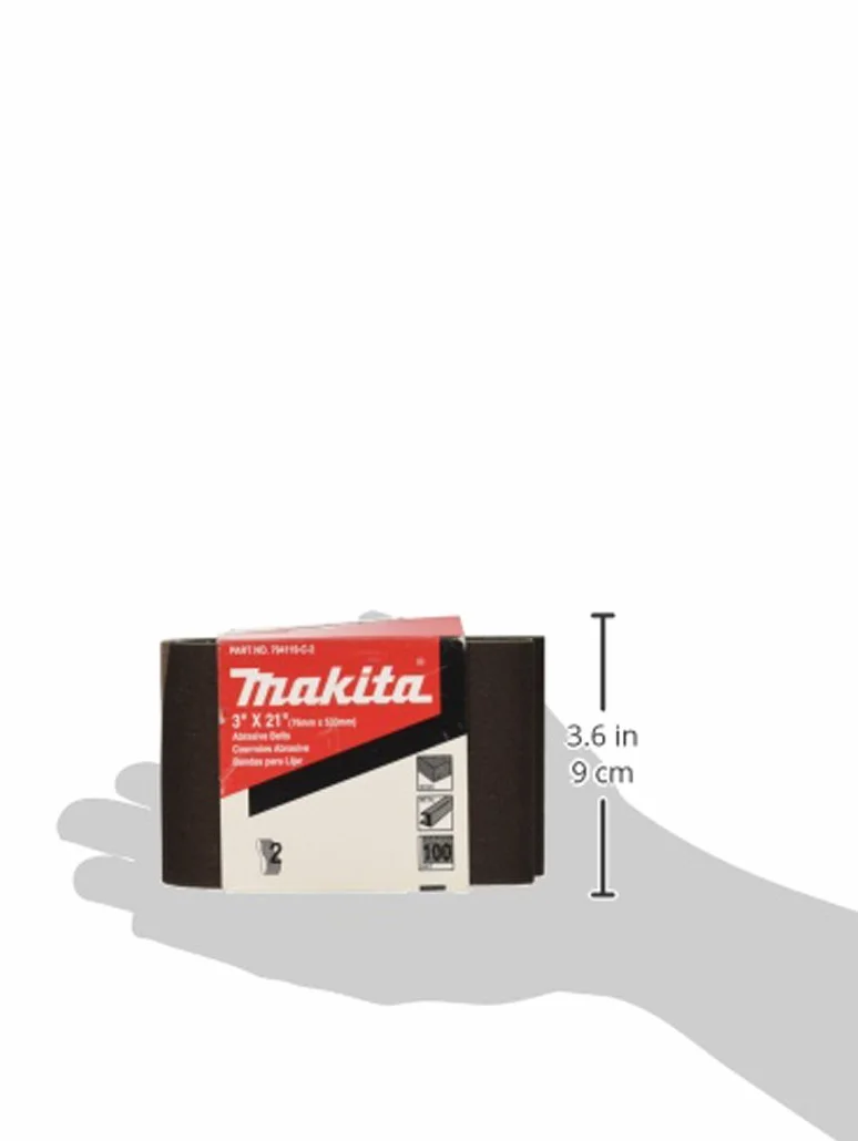 Makita 742310-6 3-calowy x 51 cm ścierny pas szlifierski, ziarnistość 120 (10/szt.)