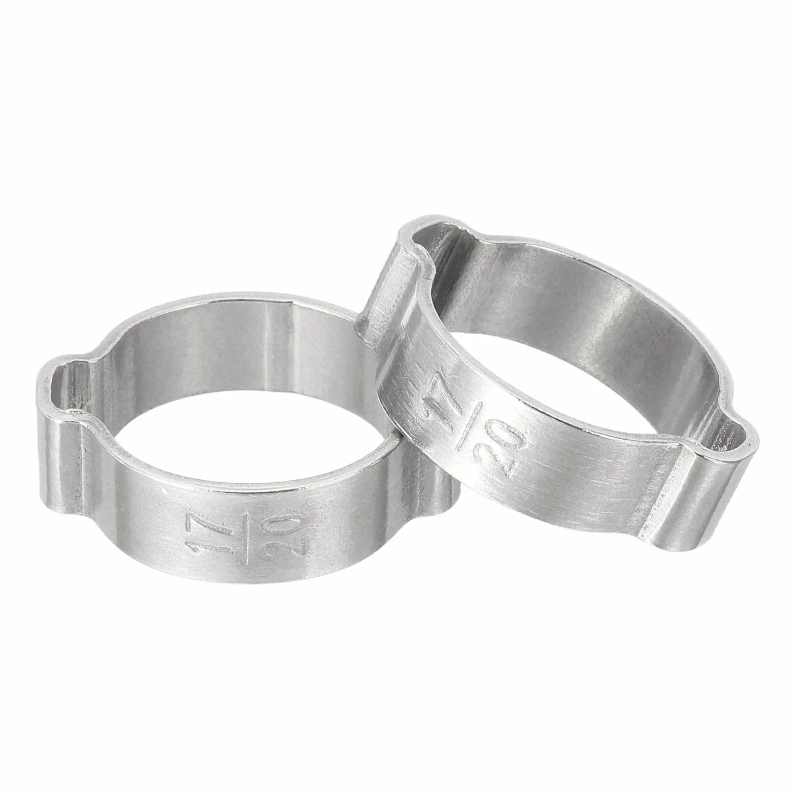 20/40 sztuk 7-31 mm Zaciski węża ze stali nierdzewnej 304 z podwójnym uchem do przewodu paliwowego wody(17-40mm 40Pack)