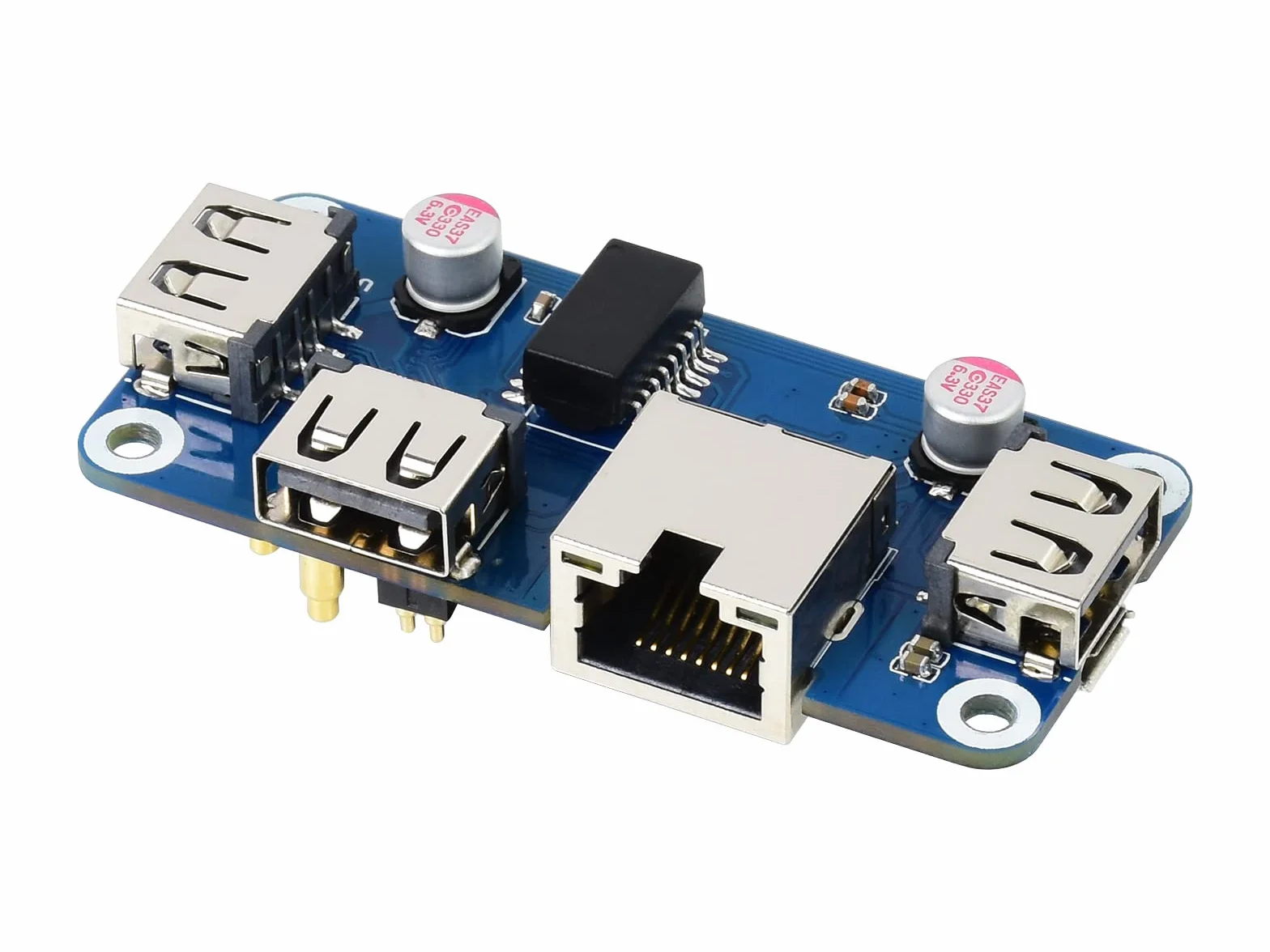 Waveshare Ethernet/USB HUB HAT (B) for Raspberry Pi Series 1x RJ45 3X USB 2.0