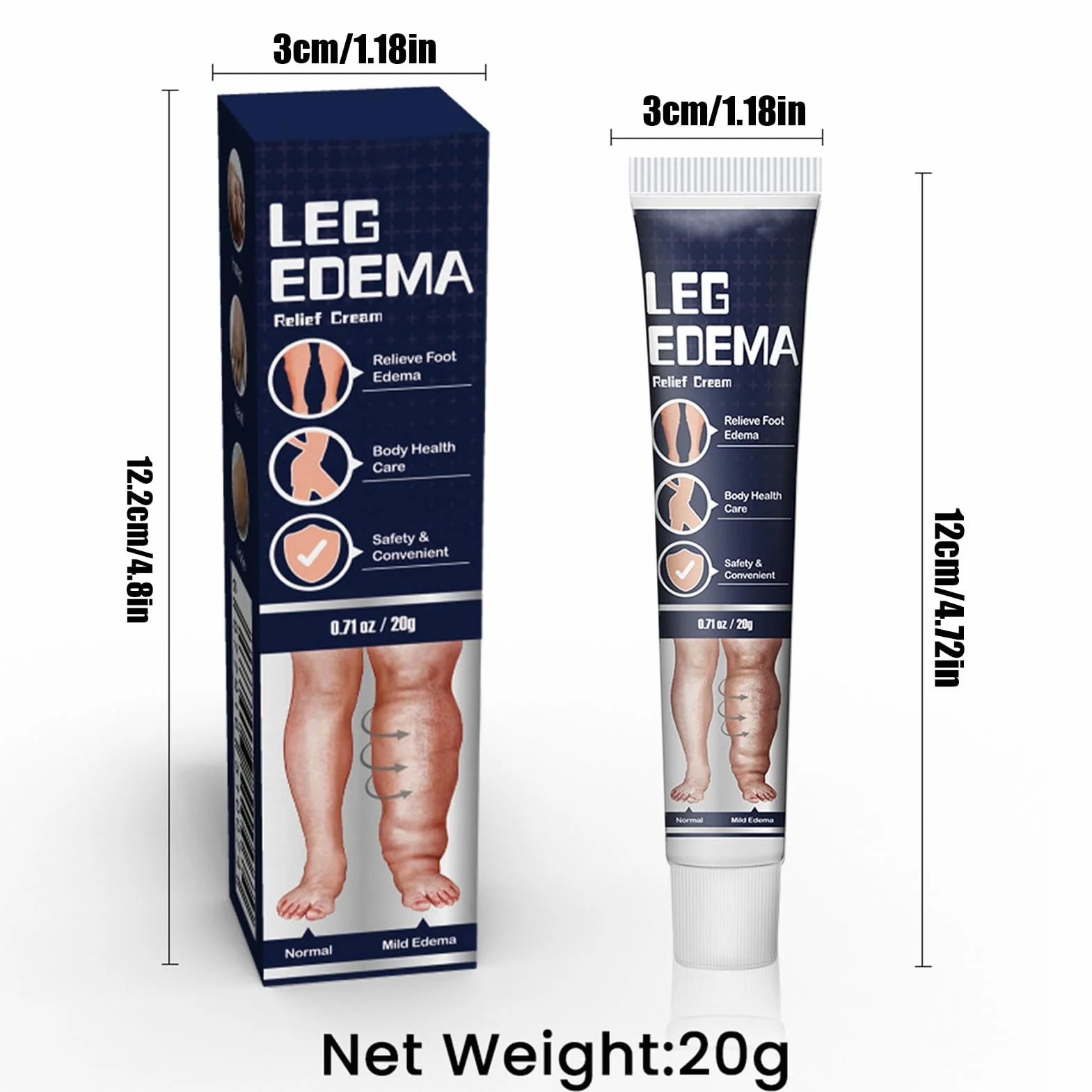 Mir-Acle Balsam Na Opuchnięte Nogi, Z Leczeniem Penetrujących Żył, 20g, Krem Łagodzący Obrzęki Nóg, Krem Do Głębokiej Penetracji, Poprawia Krążenie, Do Stóp, Ramion, Łydek, Ud, Skóry, Mięśni