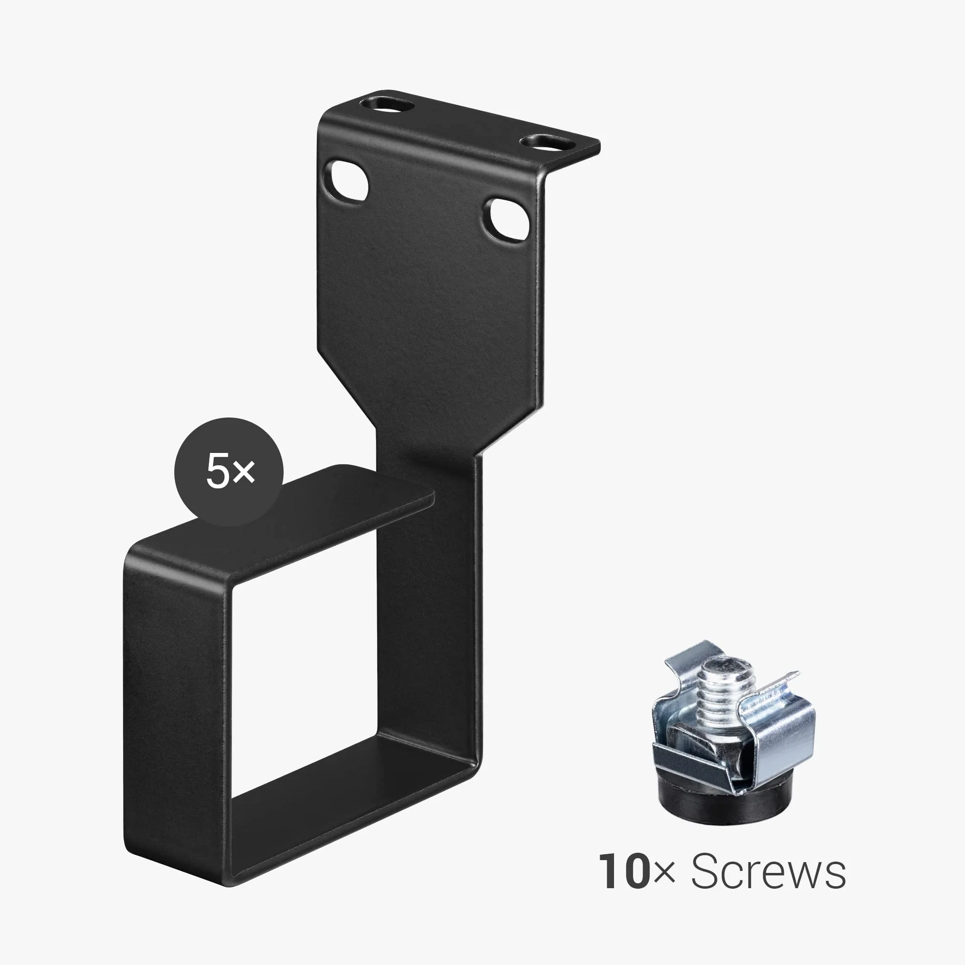 kwmobile 5 x wieszak na kable szafka serwerowa – 4,4 x 10,1 x 6 cm – szafa sieciowa prowadzenie kabli zarządzanie kablami – stojak prowadnice kabli, zestaw 5 sztuk