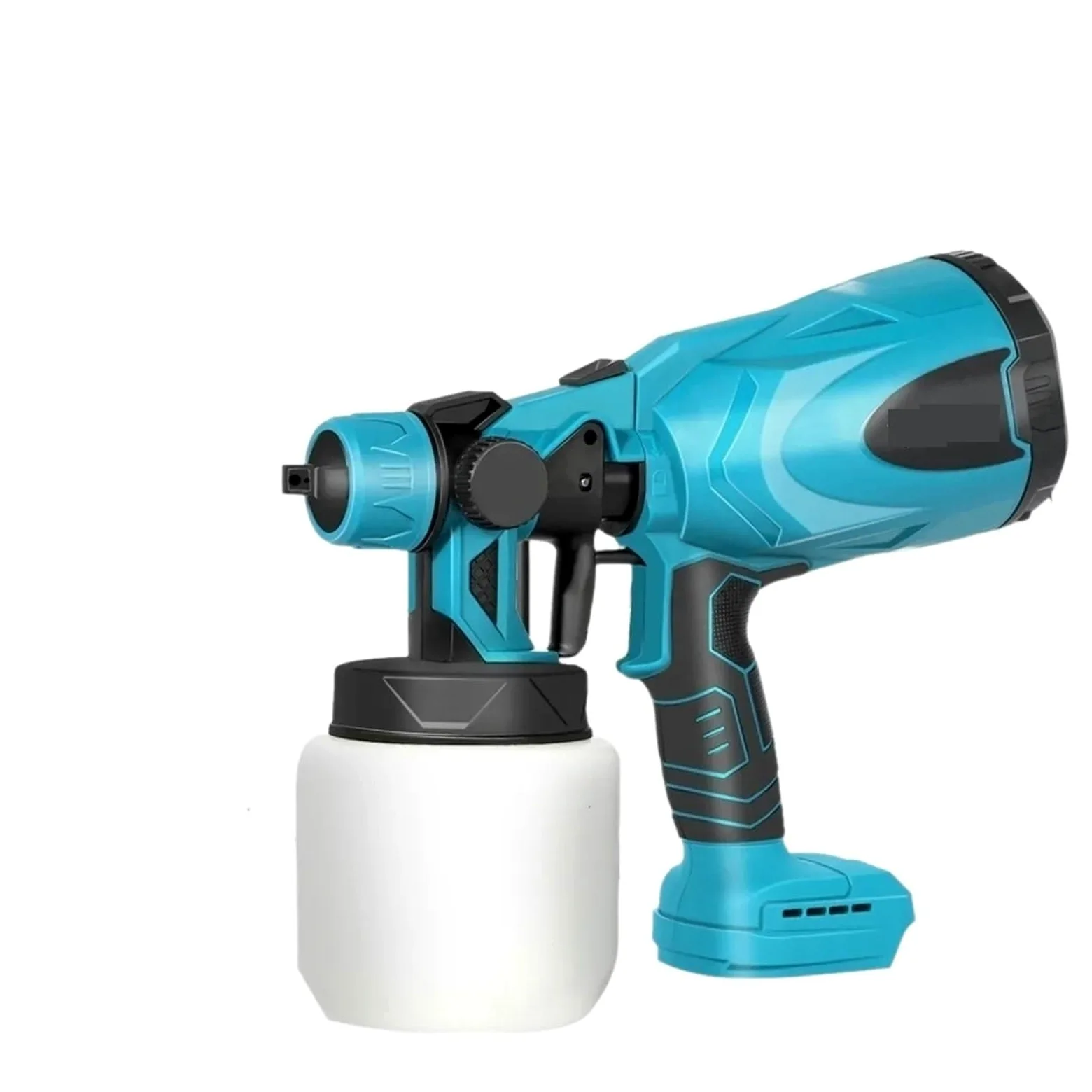Pistolet natryskowy, Bezprzewodowy elektryczny pistolet natryskowy 800ML farba do domu w sprayu kontrola przepływu aerograf łatwe czyszczenie natryskowe dla akumulatora 18V
