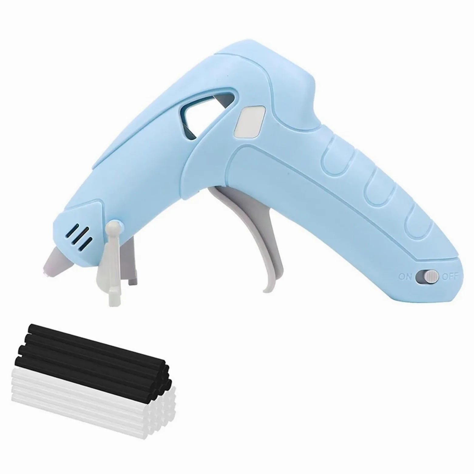Pistolet Do Kleju Na GorąCo Bezprzewodowy Pistolet Do Klejenia Na Gorąco 7mm Klej W Sztyfcie Bezprzewodowy Pistolet Do Klejenia Naprawa Domu Narzędzia DIY Prezenty Dla Dzieci 2200mAh 90 Min Czas Użytk