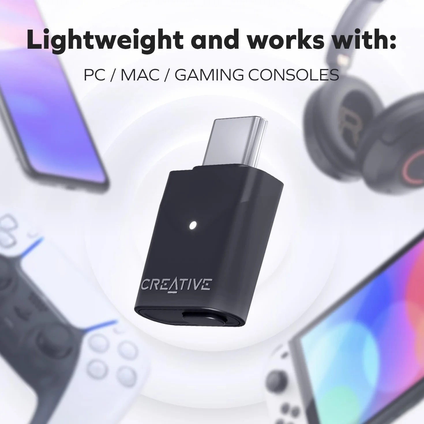 Creative BT-W6 bezprzewodowy nadajnik Bluetooth Audio LS z technologią Snapdragon Sound