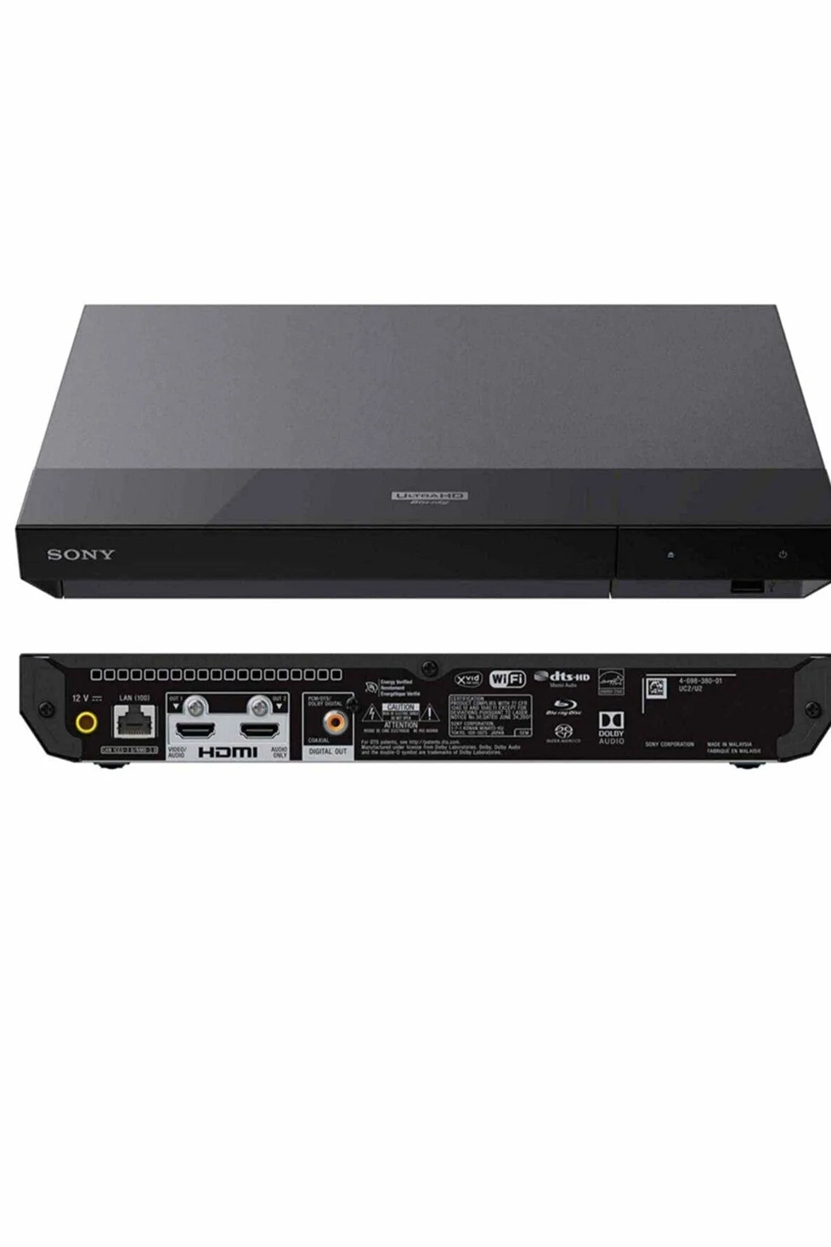 Sony MDRZX310B.AE UBPX700 Odtwarzacz Blu-ray Czarny 21,7 x 32 x 4,5 cm
